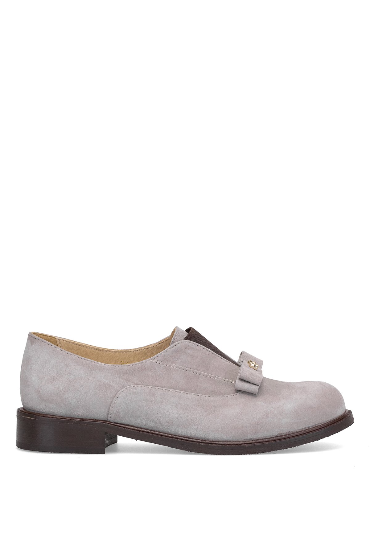 Elit Ivana Kadın Hakiki Süet Deri Casual Ayakkabı Gri - Görsel 2