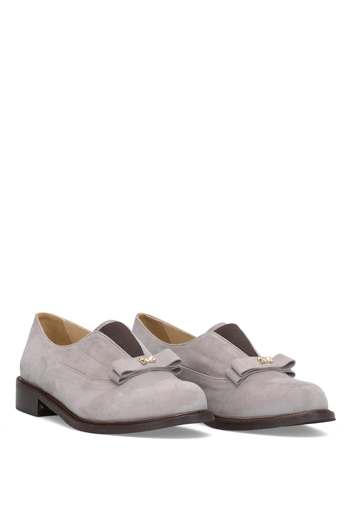 Elit Ivana Kadın Hakiki Süet Deri Casual Ayakkabı Gri - Görsel 5