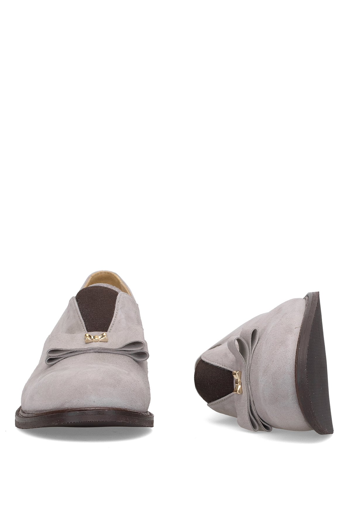 Elit Ivana Kadın Hakiki Süet Deri Casual Ayakkabı Gri - Görsel 6