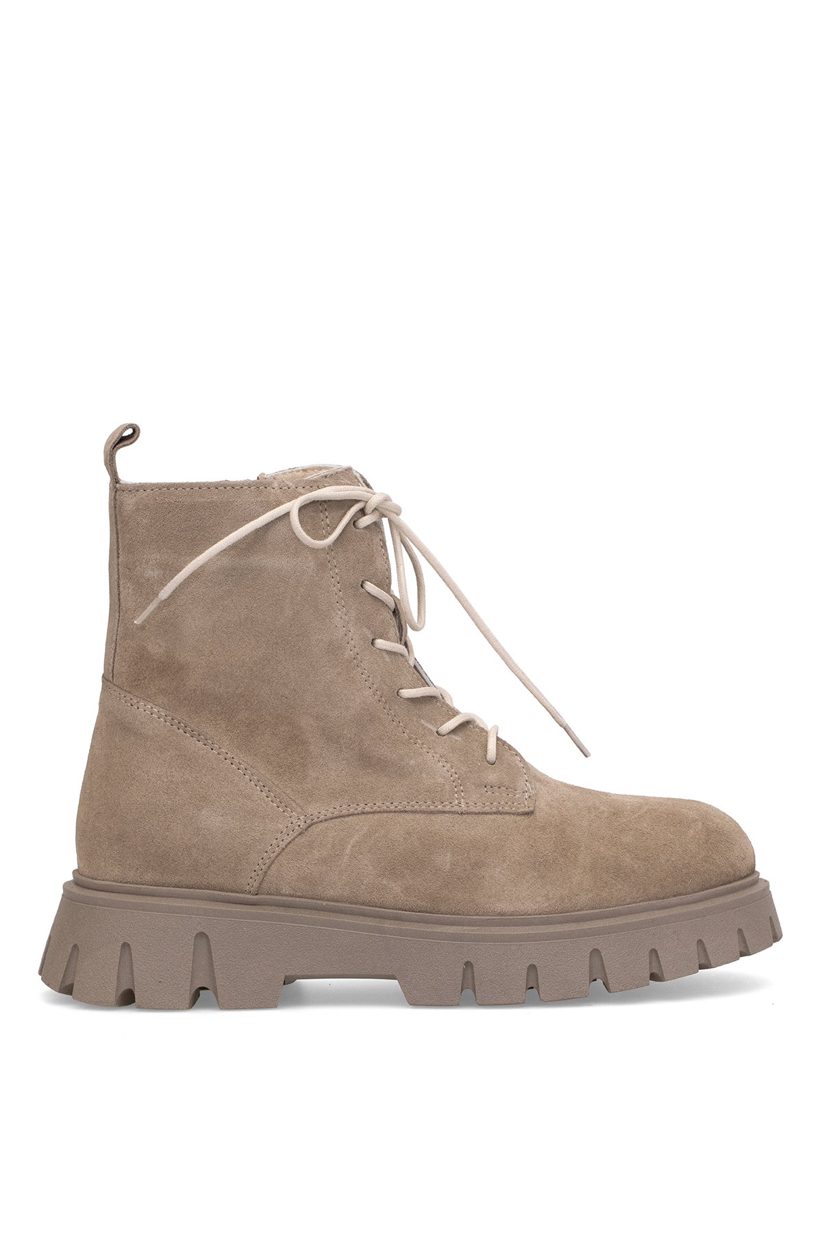 Elit Dravelle Kadın Hakiki Süet Deri Klasik Bot Vizon - Görsel 2