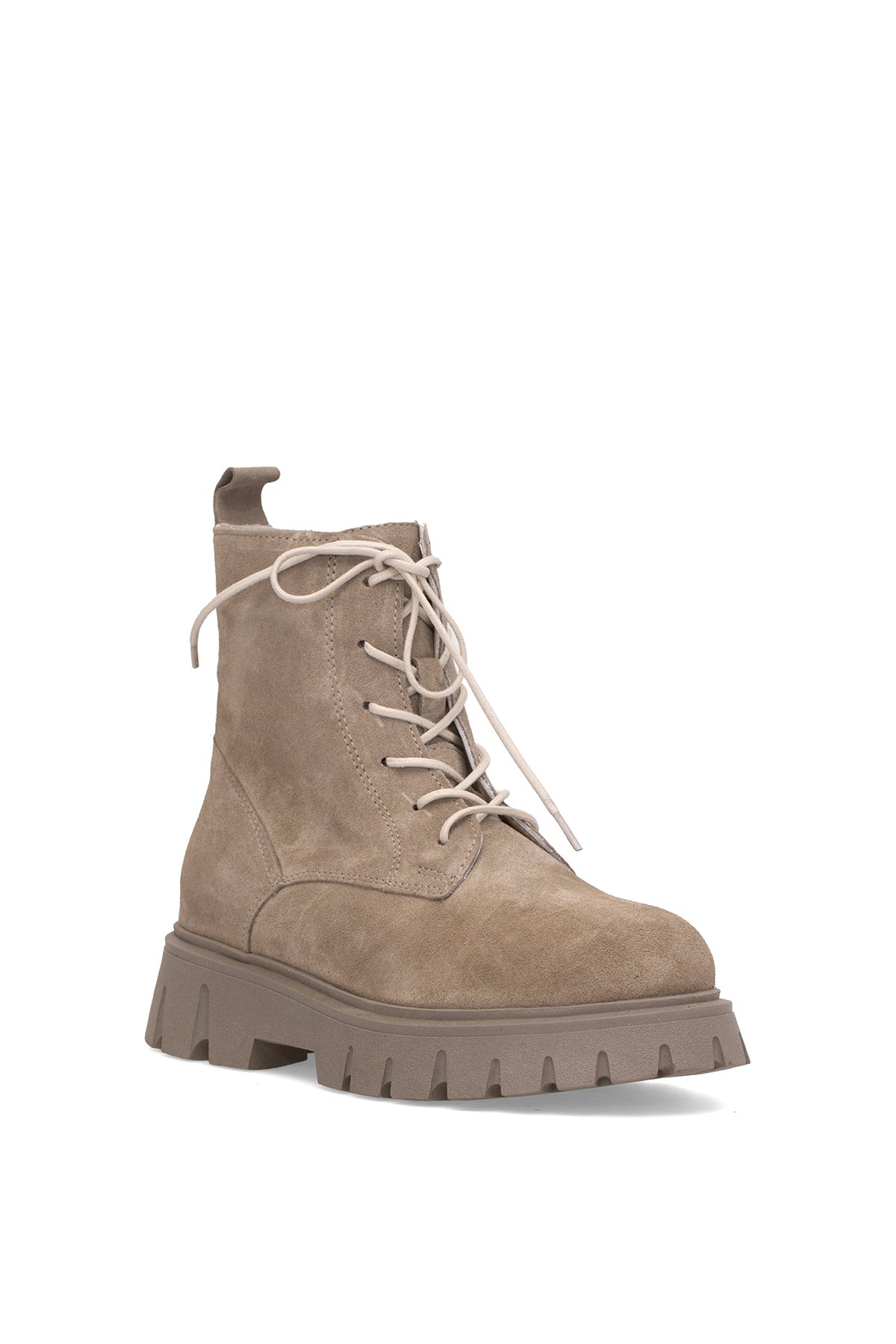 Elit Dravelle Kadın Hakiki Süet Deri Klasik Bot Vizon - Görsel 3