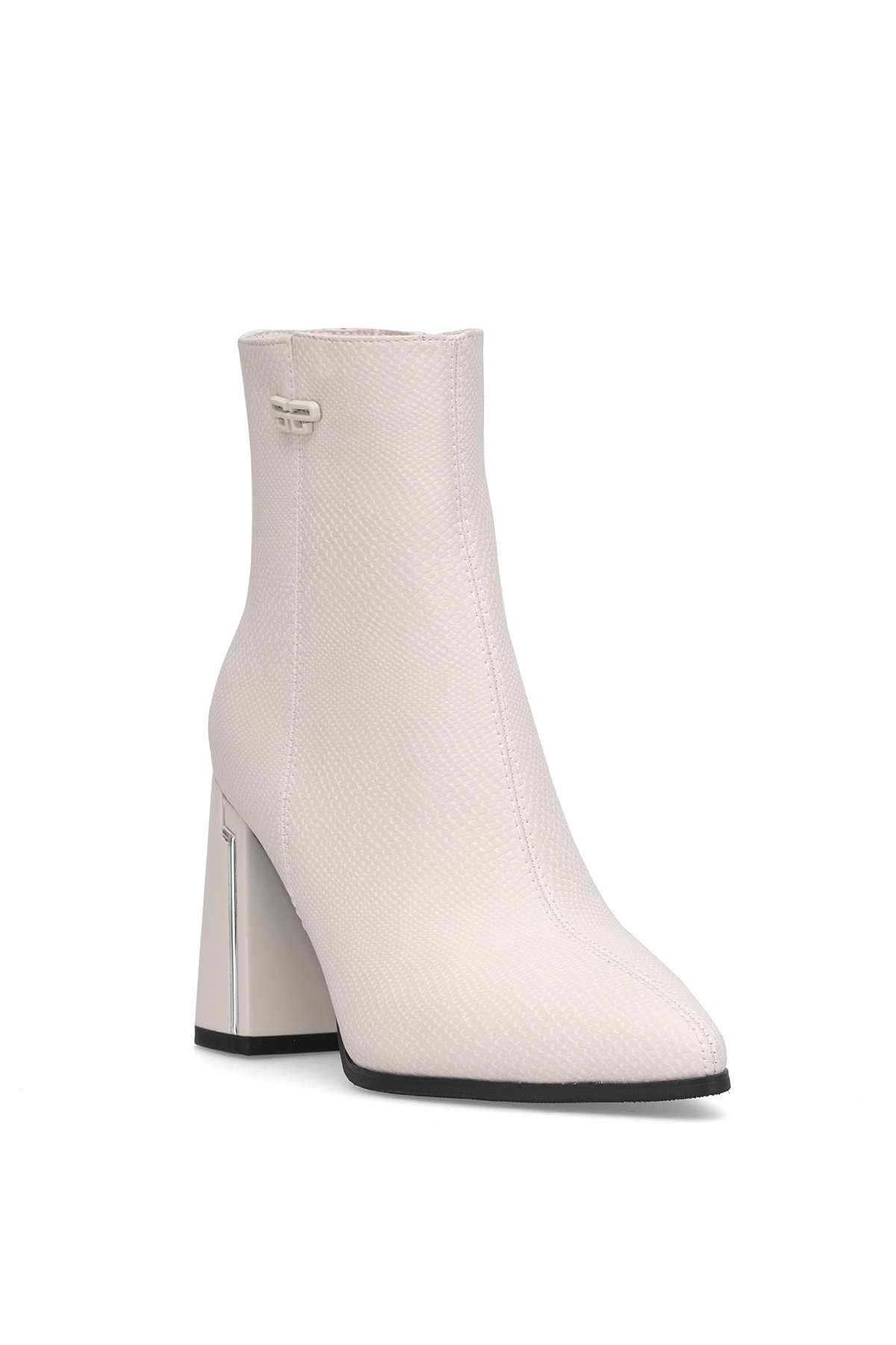 25K137 Kadın Topuklu Bot Bej - Görsel 3