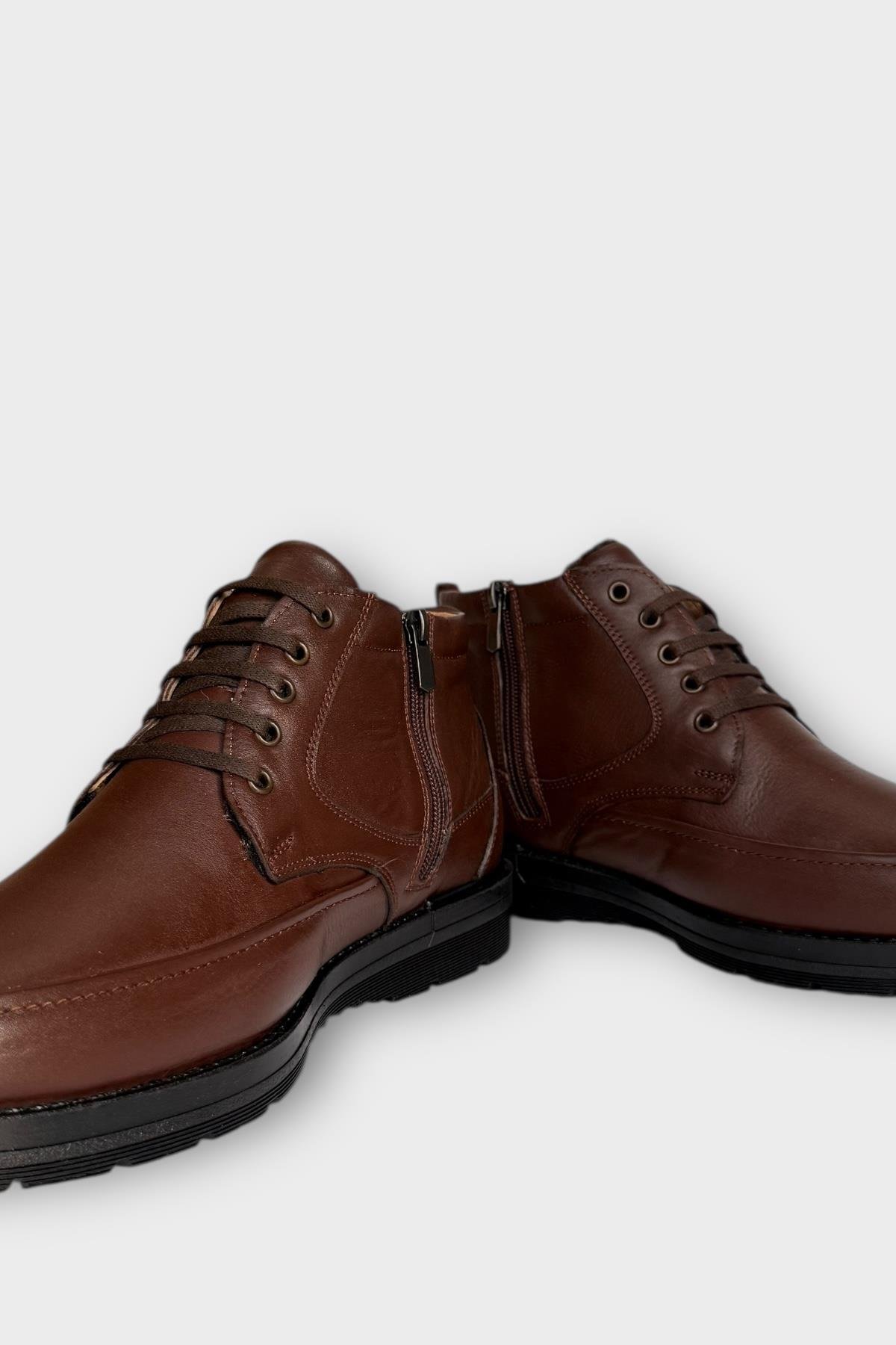 Liger Liger Erkek Hakiki Deri İçi Kürklü Fermuarlı Bot KAHVERENGİ Flo'da! Kahverengi - 4. görsel