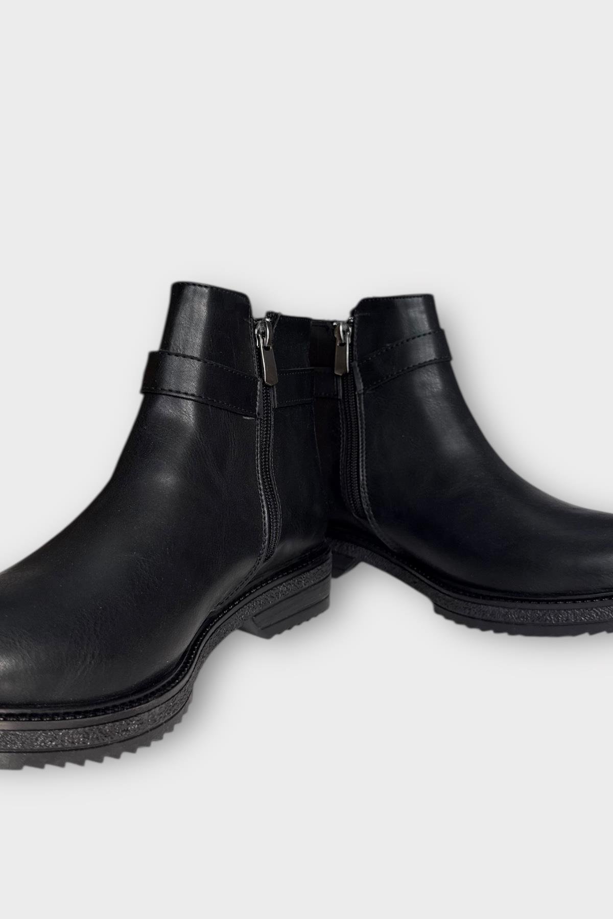 Kadın Tarz Toka Detaylı Günlük Klasik Bot SİYAH - FÜME - Görsel 4