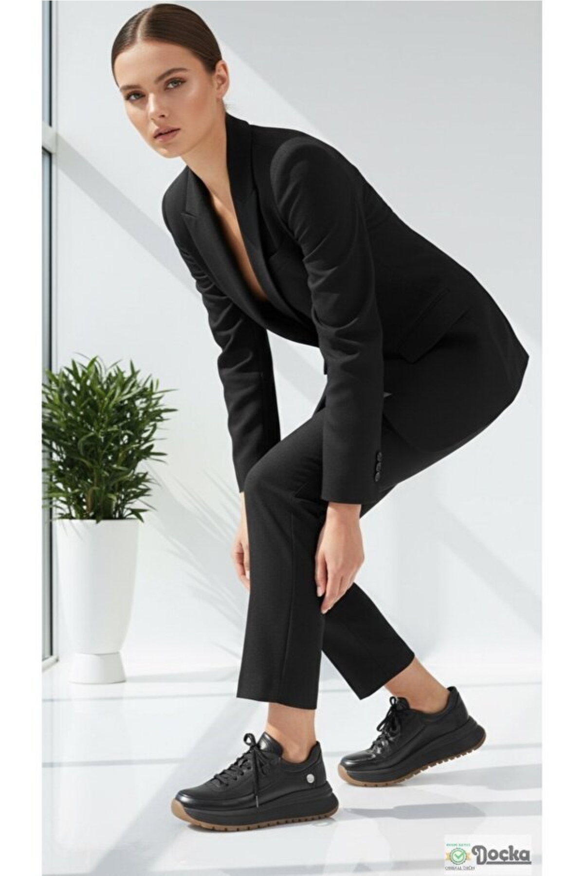 25KA-3795 Lastikli Kadın Günlük Deri Ayakkabı - Görsel 6