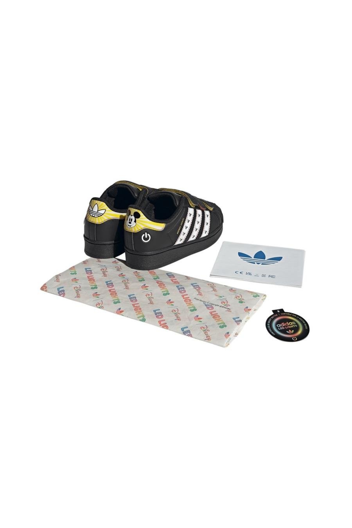 Çocuk Siyah Sneaker SUPERSTAR LED LIGHTS CF C JP8087 - Görsel 3