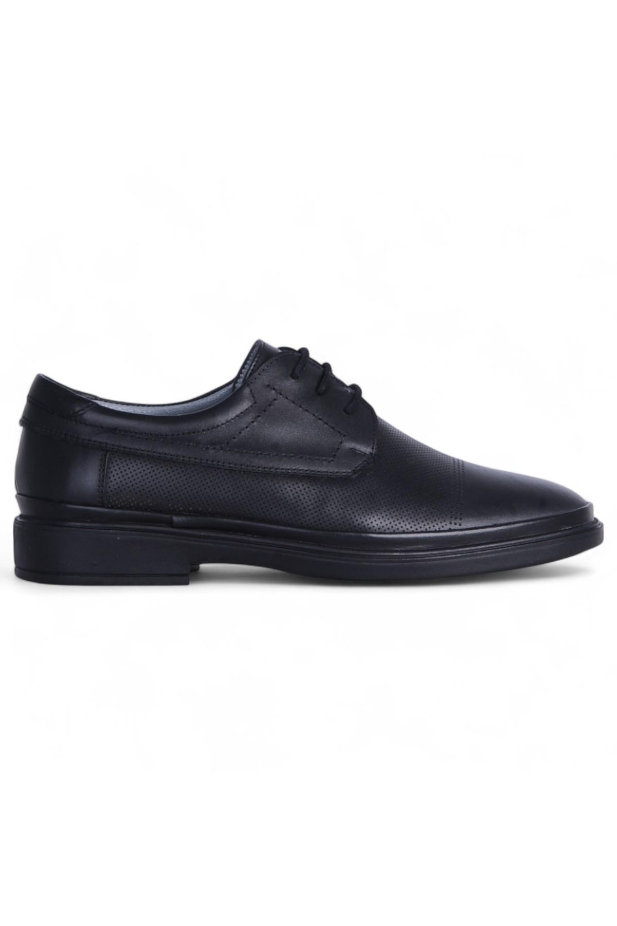 71 Siyah Lz Kauçuk %100 Deri Erkek Klasik Ayakkabı - Görsel 2