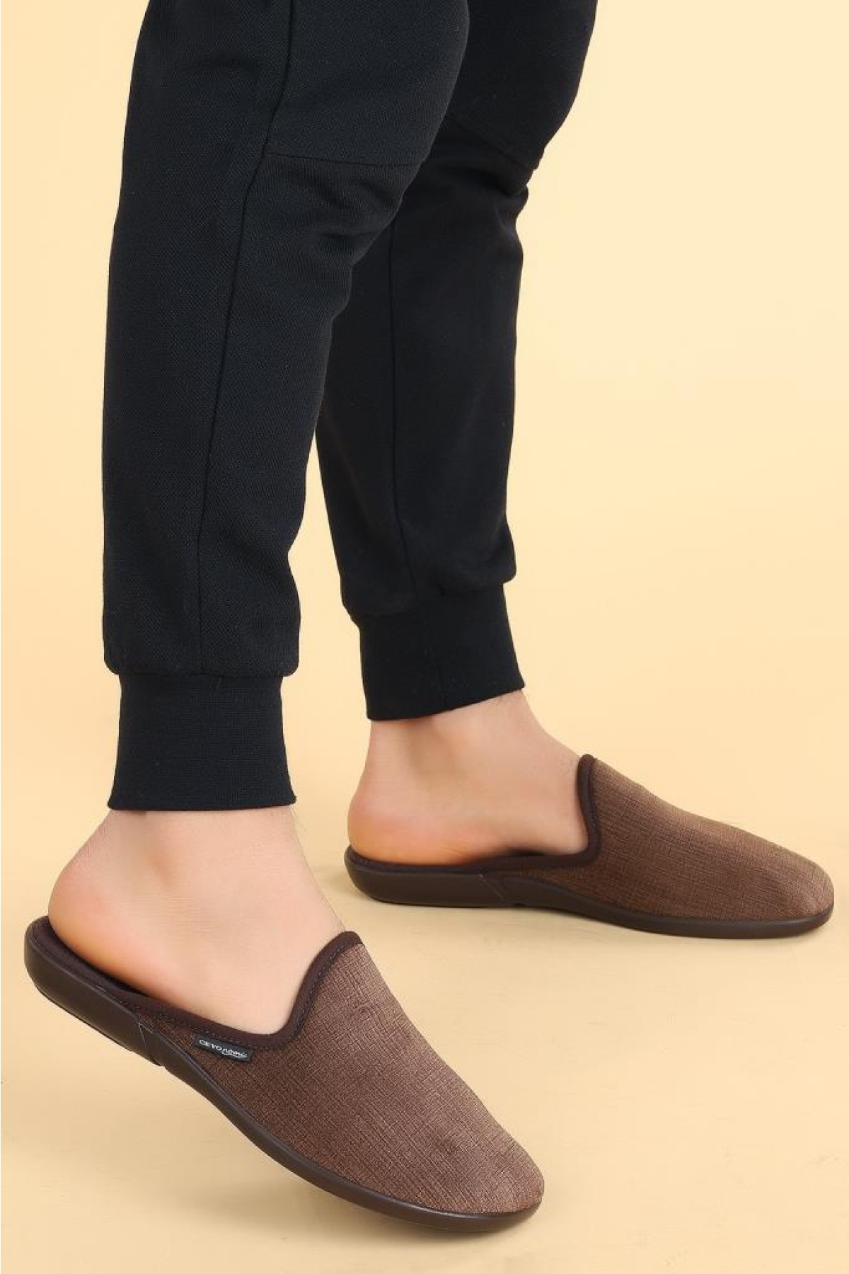 Erkek Kahverengi Pierro 9 Kışlık Günlük Ev Içi Terlik - Görsel 4