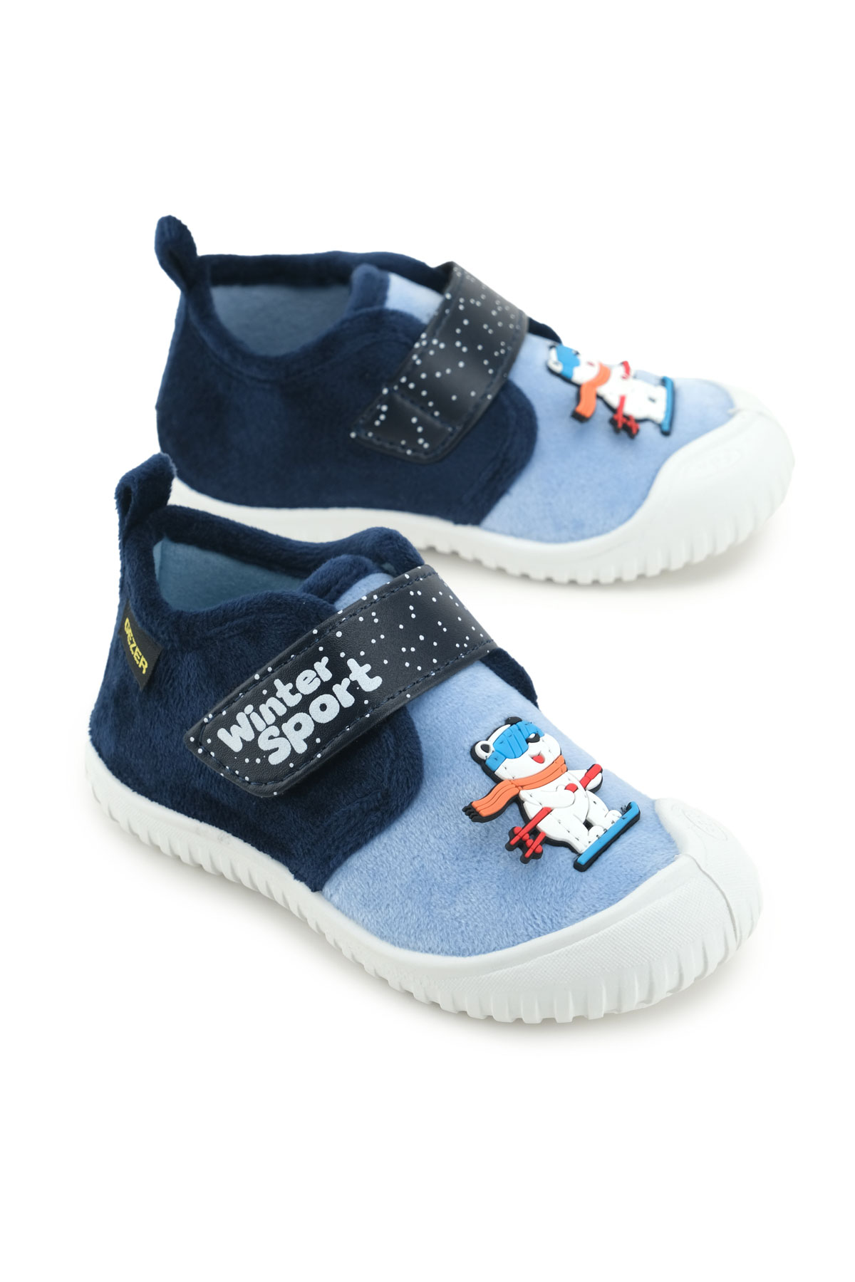 Erkek Çocuk Kışlık PVC Rahat Taban Tek Cırt Cırtlı Ayarlanabilir Kemer Ev Okul Kreş Panduf Ayakkabı - Görsel 2