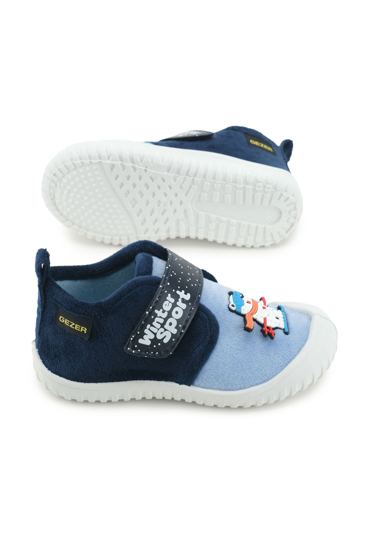 Erkek Çocuk Kışlık PVC Rahat Taban Tek Cırt Cırtlı Ayarlanabilir Kemer Ev Okul Kreş Panduf Ayakkabı - Görsel 6