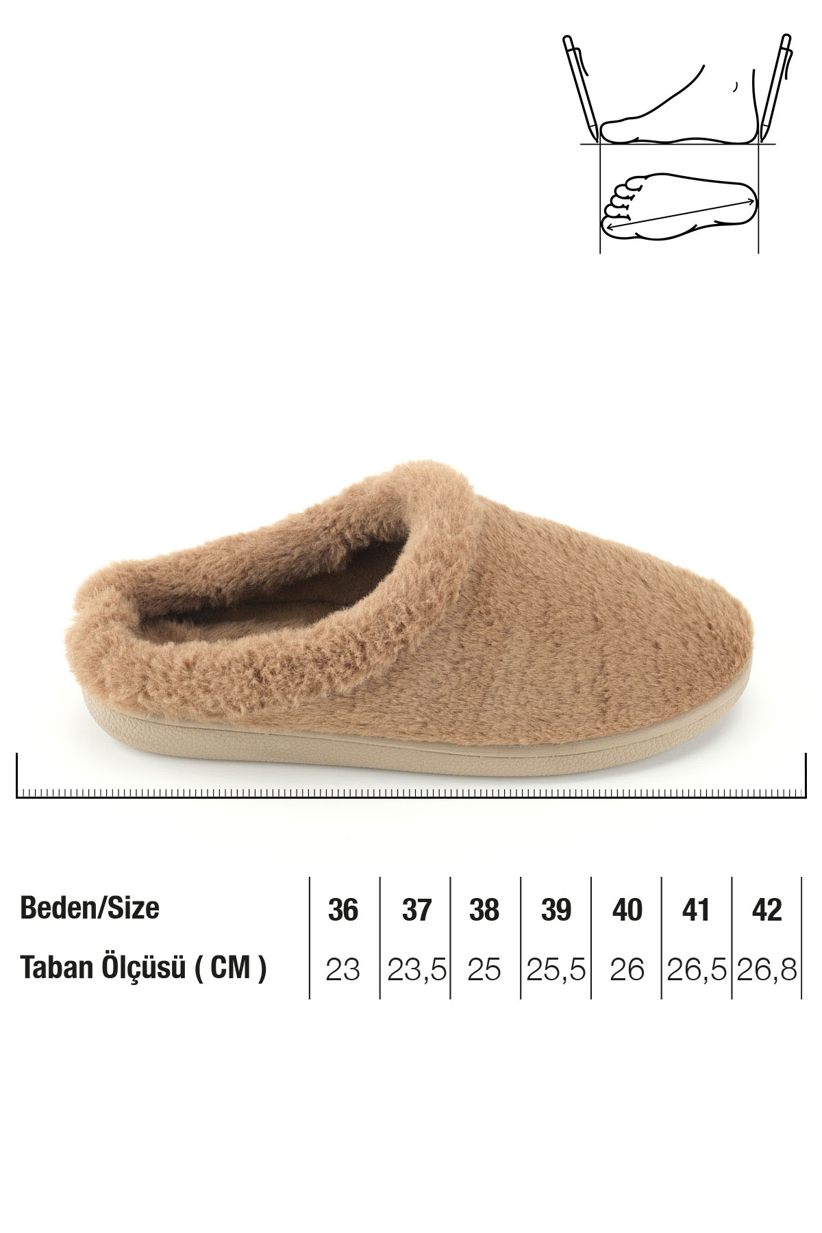 Kadın Kışlık Rahat Taban Ev Bahçe Gondol Terlik - Görsel 3