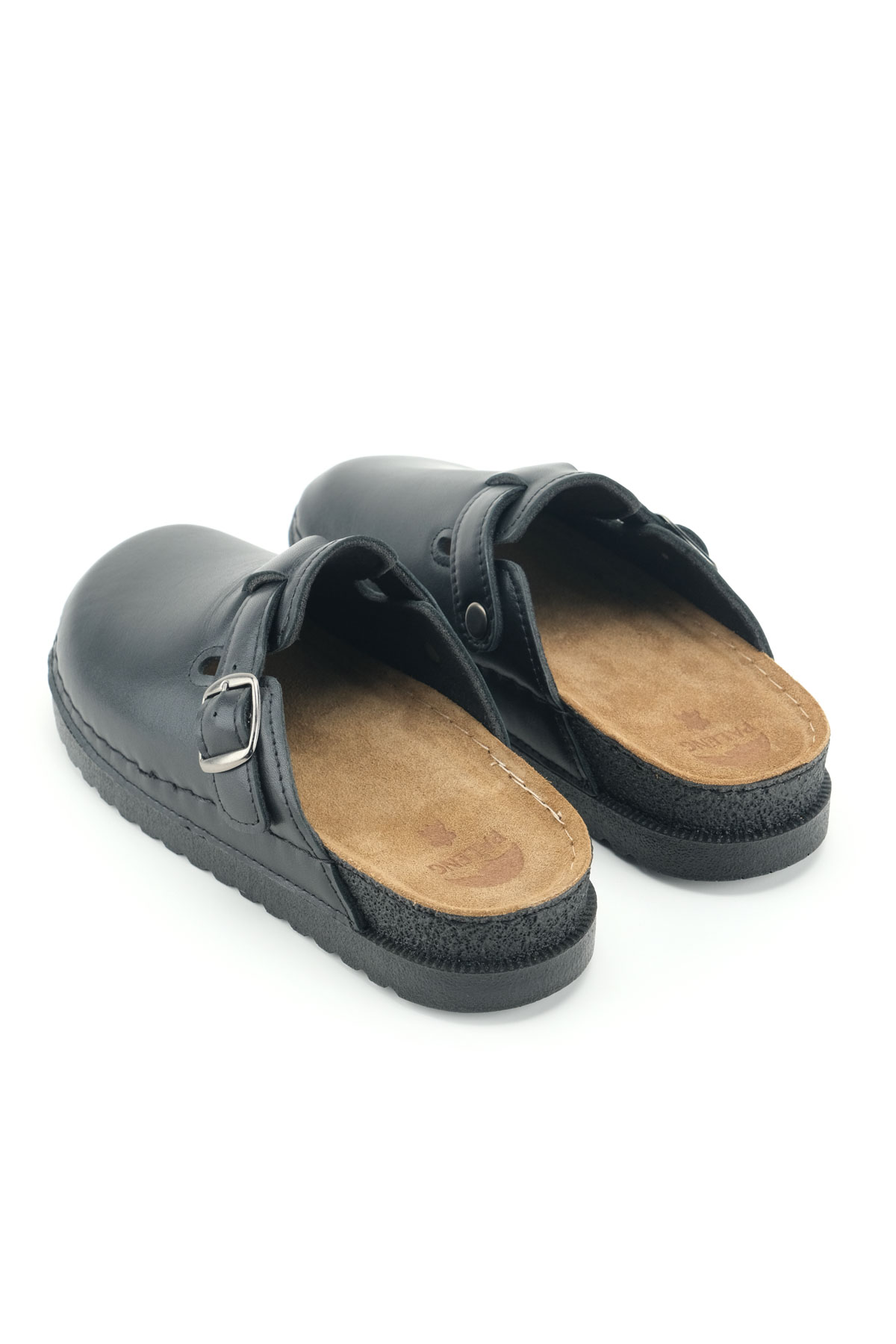 Kadın Kışlık İç Dış Hakiki Deri Rahat Taban Tek Kemer Ayarlanabilir Ev Bahçe Terlik - Görsel 5