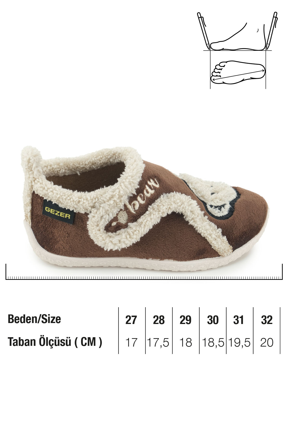 Erkek Çocuk Kışlık PVC Rahat Taban Tek Cırt Cırtlı Ayarlanabilir Kemer Ev Okul Kreş Panduf Ayakkabı - Görsel 3