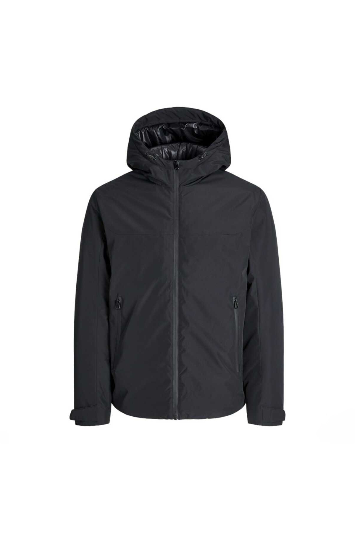 Jack&Jones Brandon Transitional Erkek Siyah Kapüşonlu Mont