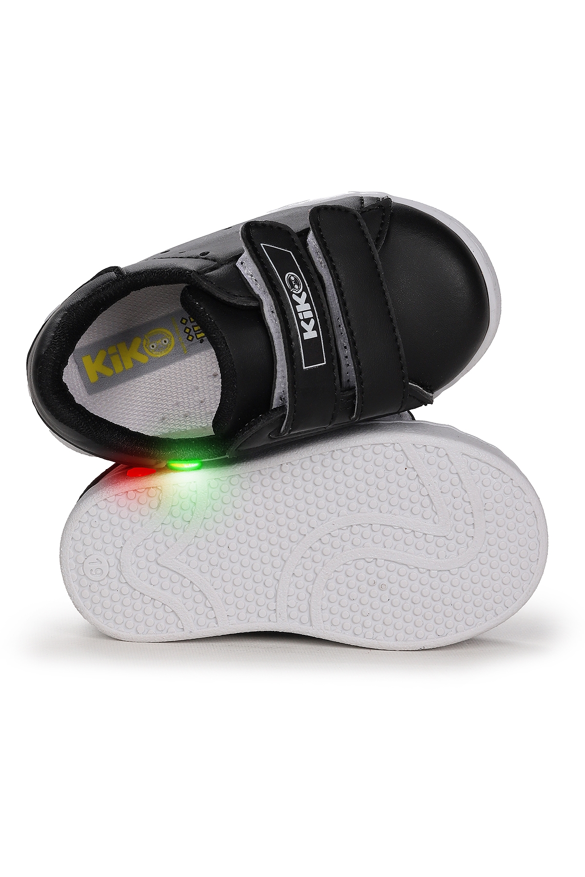 Royzo Cırtlı Işıklı Kız Çocuk Spor Ayakkabı Siyah - Görsel 6