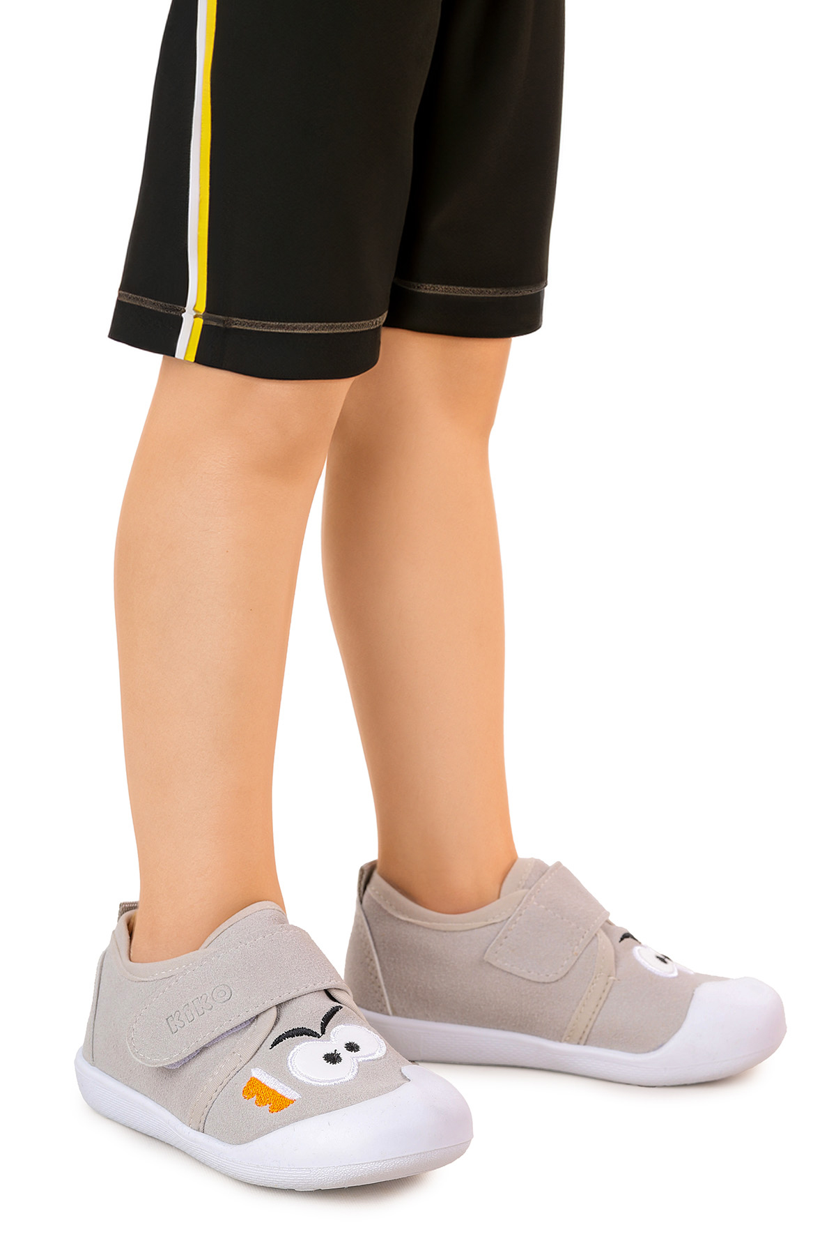 Cookie Cırtlı Kız Bebek İlk Adım Ortopedik Günlük Ayakkabı Gri - Görsel 4