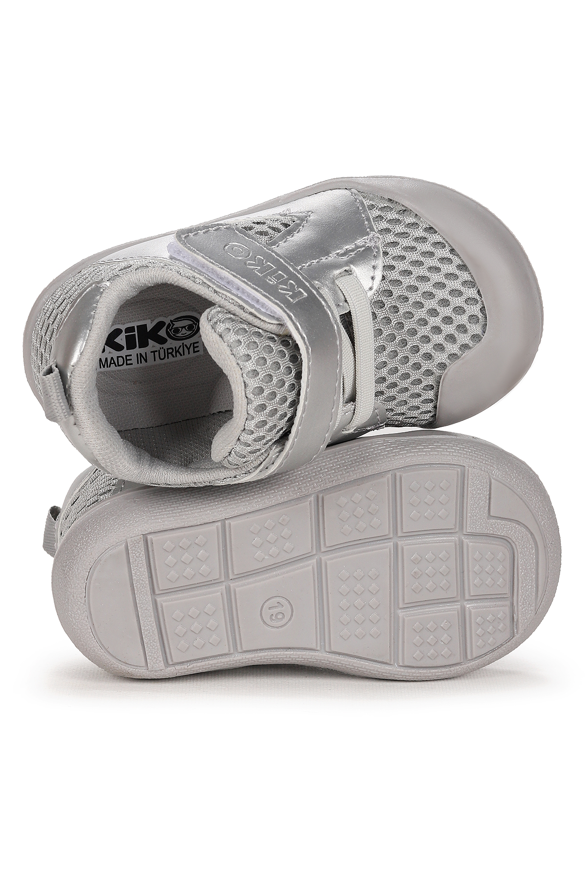 Puppies Cırtlı Kız Bebek İlk Adım Ortopedik Günlük Ayakkabı Gri - Görsel 6