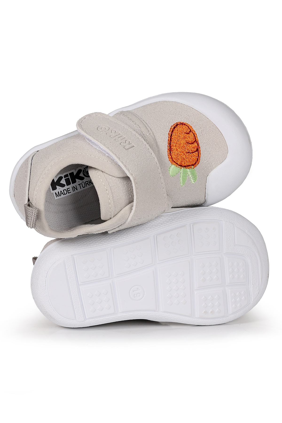 Strawberry Cırtlı Kız Bebek İlk Adım Ortopedik Günlük Ayakkabı Gri - Görsel 6