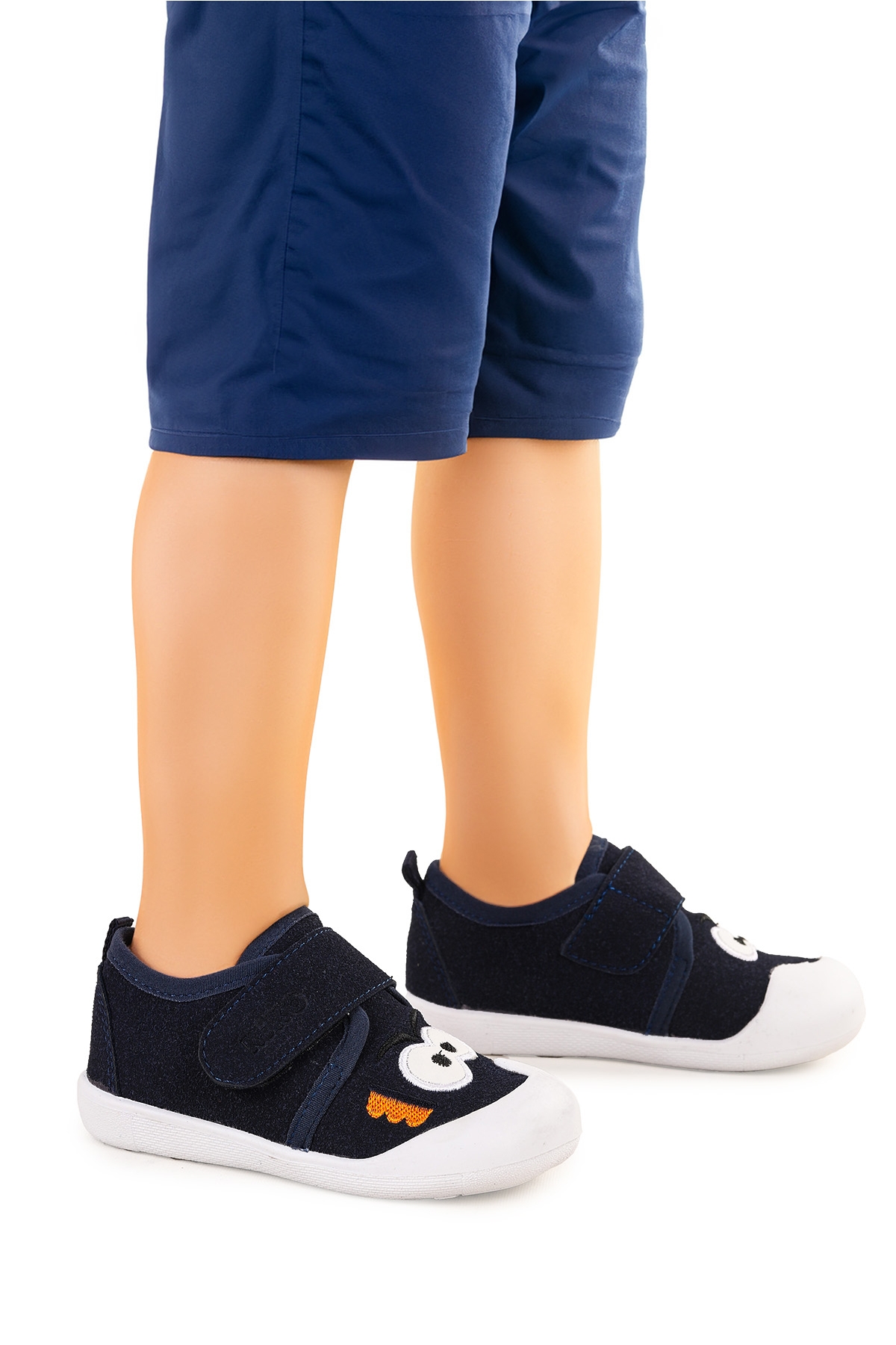 Cookie Cırtlı Kız Bebek İlk Adım Ortopedik Günlük Ayakkabı Lacivert - Görsel 4