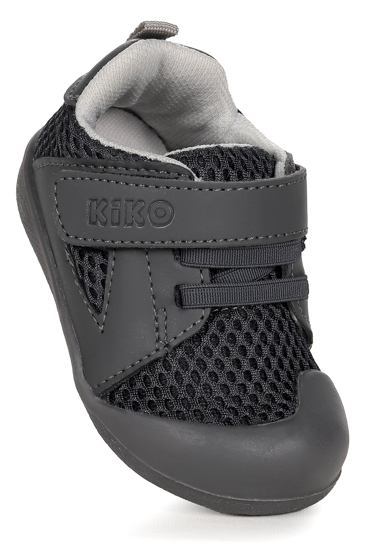 Puppies Cırtlı Kız Bebek İlk Adım Ortopedik Günlük Ayakkabı Füme - Görsel 4