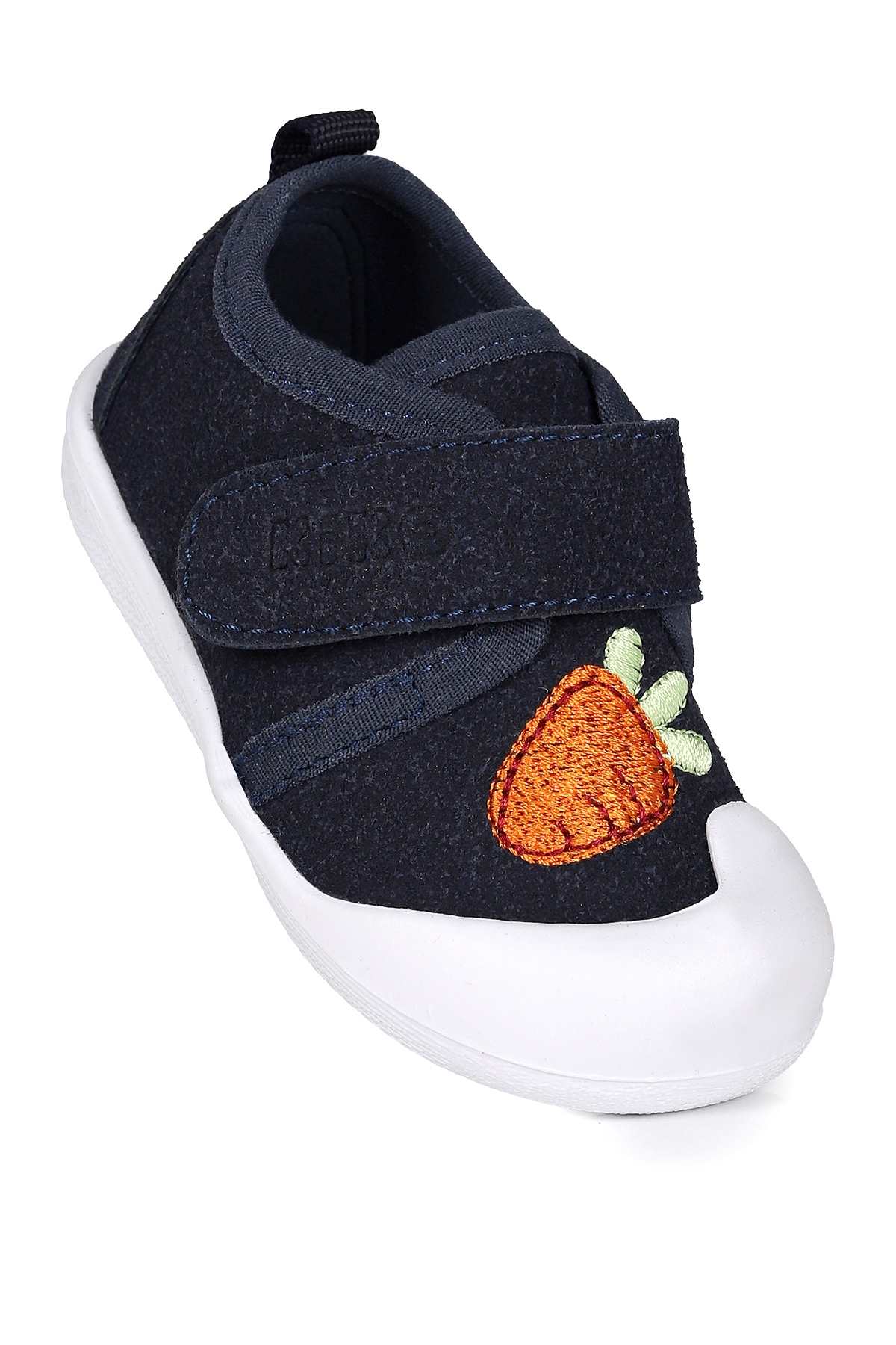 Strawberry Cırtlı Kız Bebek İlk Adım Ortopedik Günlük Ayakkabı Lacivert - Görsel 2