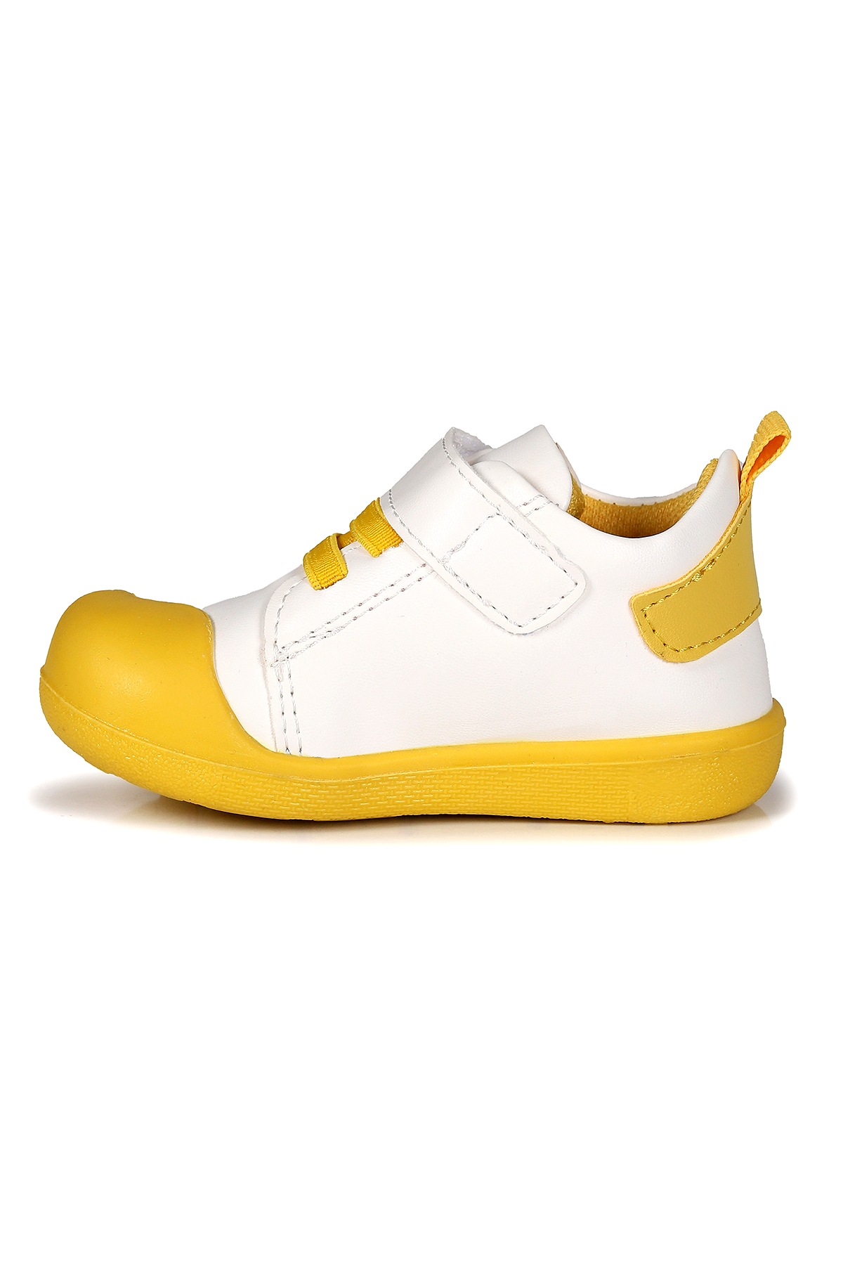Smile Cırtlı Kız Bebek İlk Adım Ortopedik Günlük Ayakkabı Sarı - Görsel 5