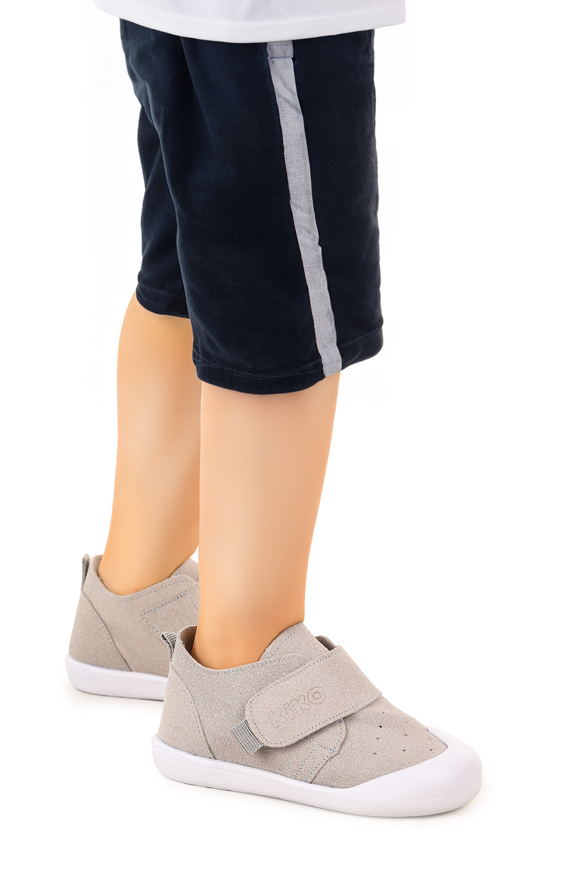 Rosie İlk Adım Cırtlı Kız Bebek Günlük Ayakkabı Gri - Görsel 4