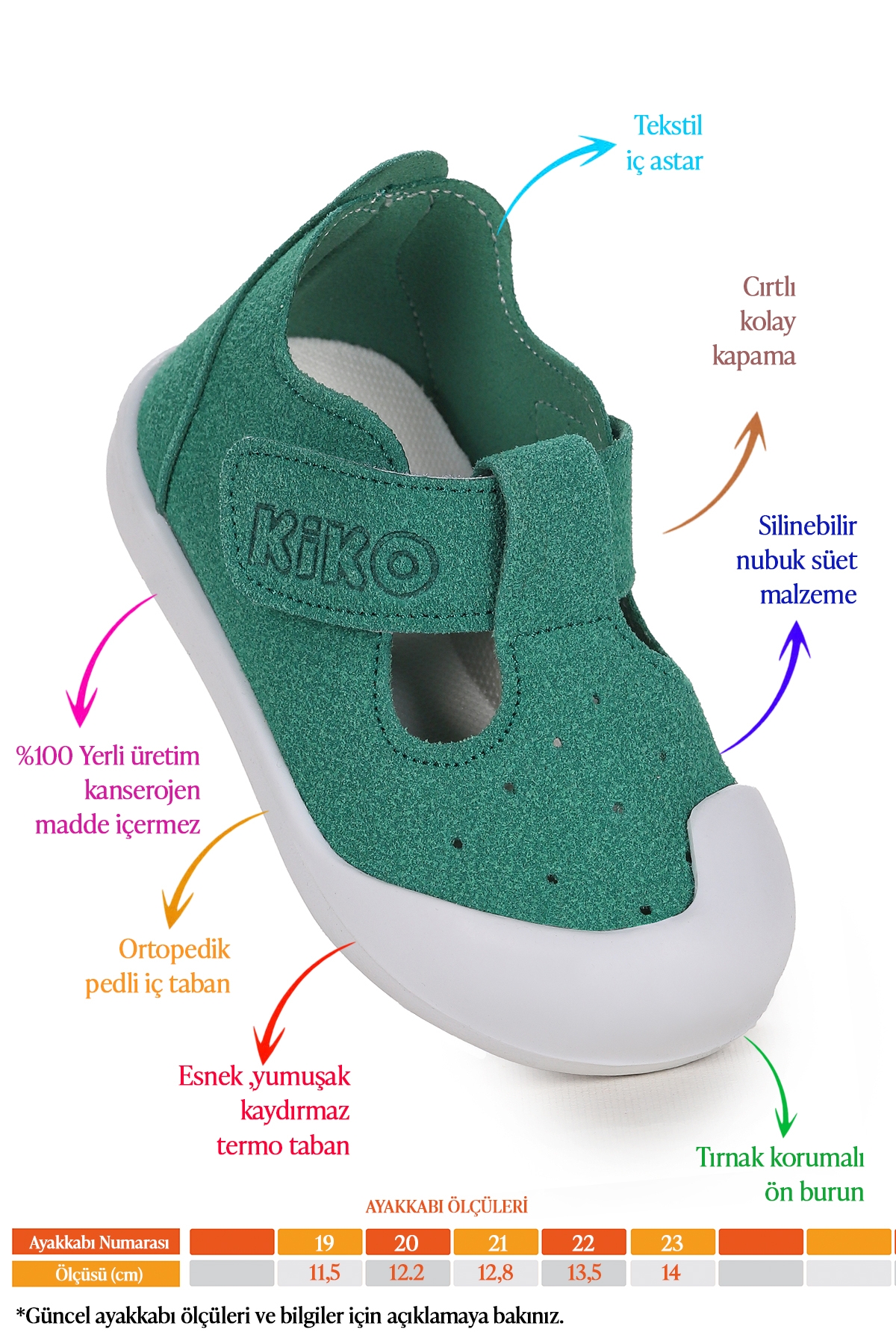 Elroy İlk Adım Cırtlı Kız Bebek Günlük Ayakkabı Yeşil - Görsel 3