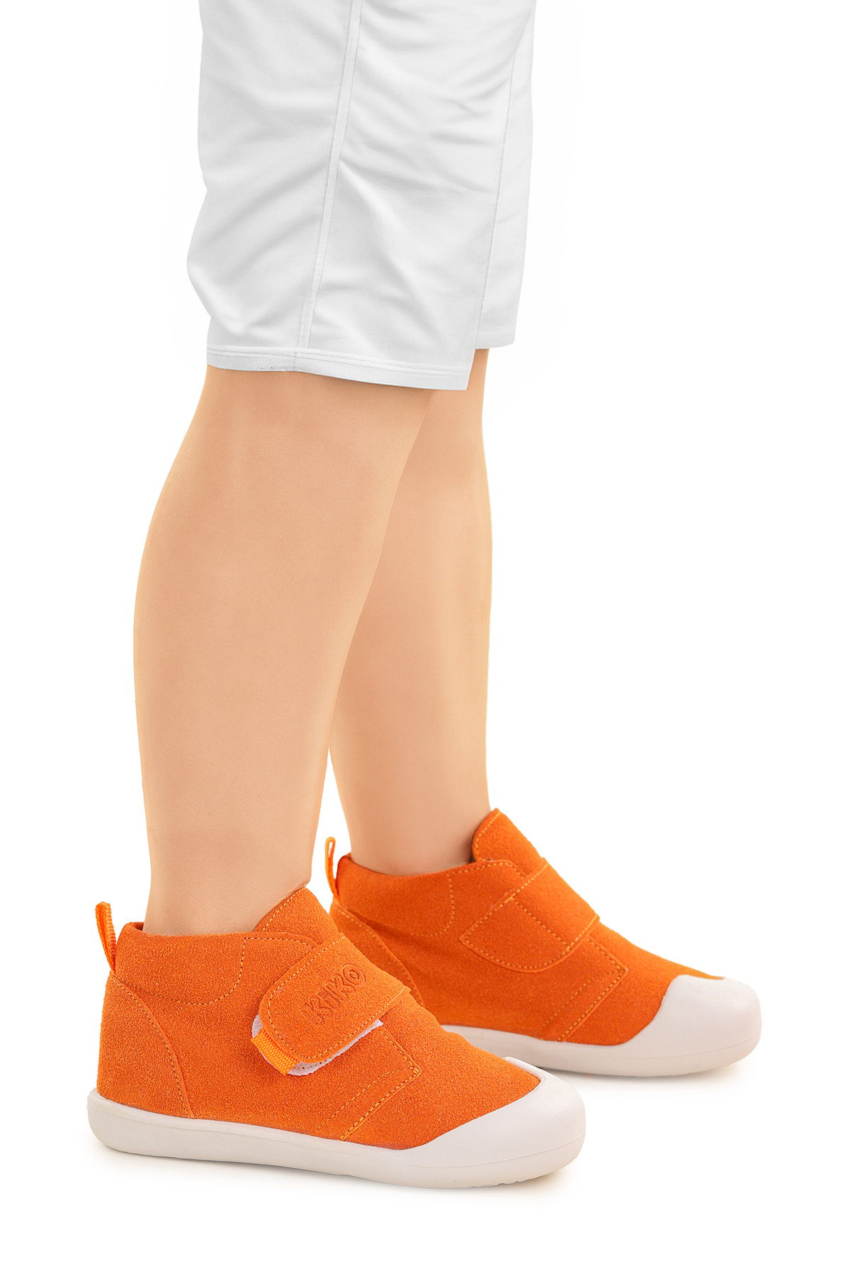 Winnie İlk Adım Cırtlı Kız Bebek Günlük Bot Ayakkabı Turuncu - Görsel 4