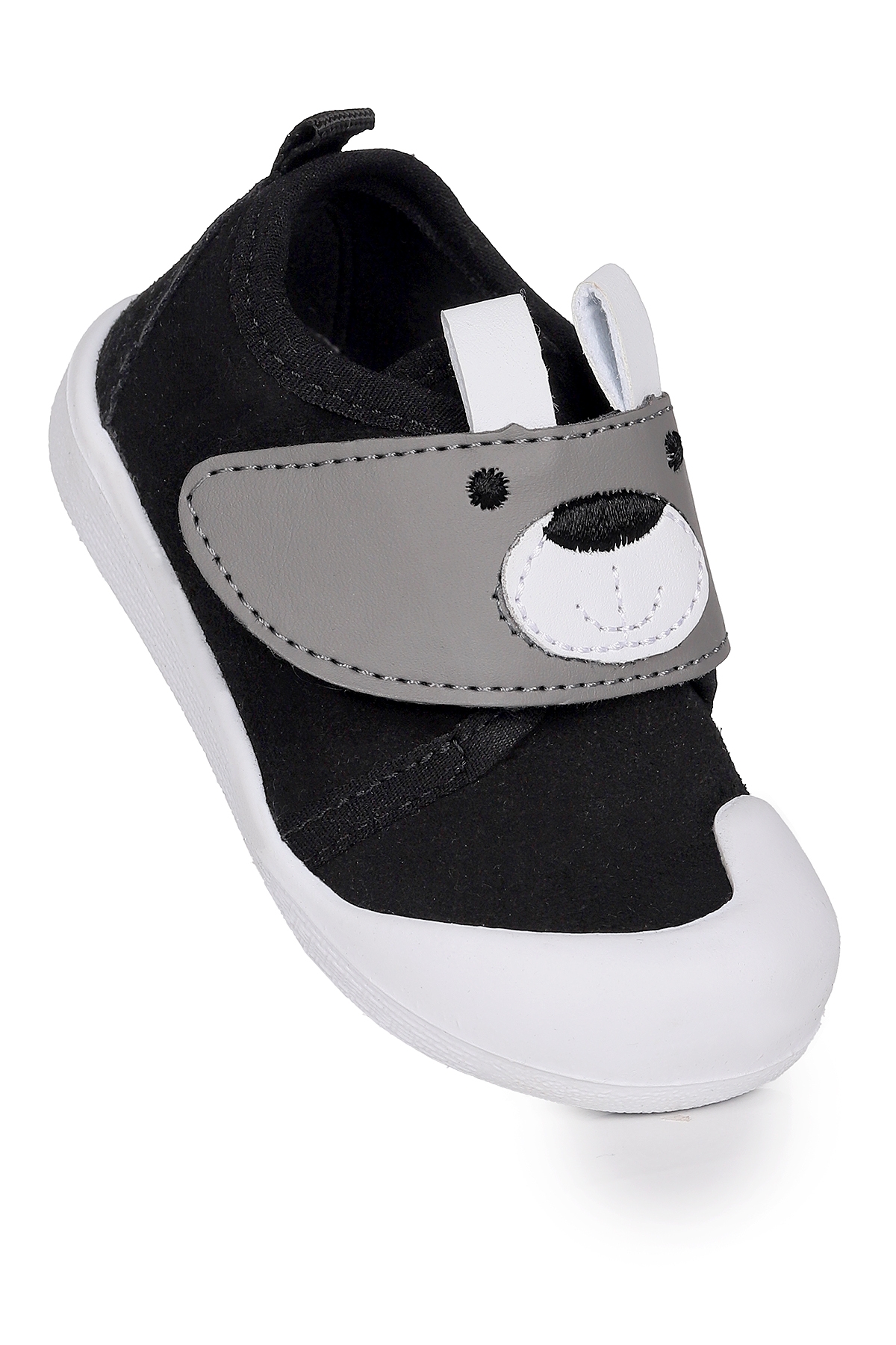 Winni Cırtlı Kız Bebek İlk Adım Ortopedik Günlük Ayakkabı Siyah - Görsel 2