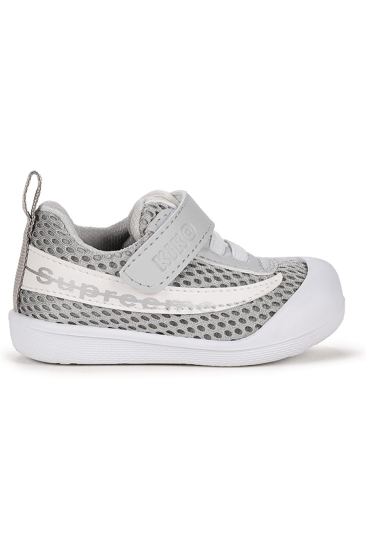 Welti Cırtlı Kız Bebek İlk Adım Ortopedik Günlük Ayakkabı Gri - Görsel 4