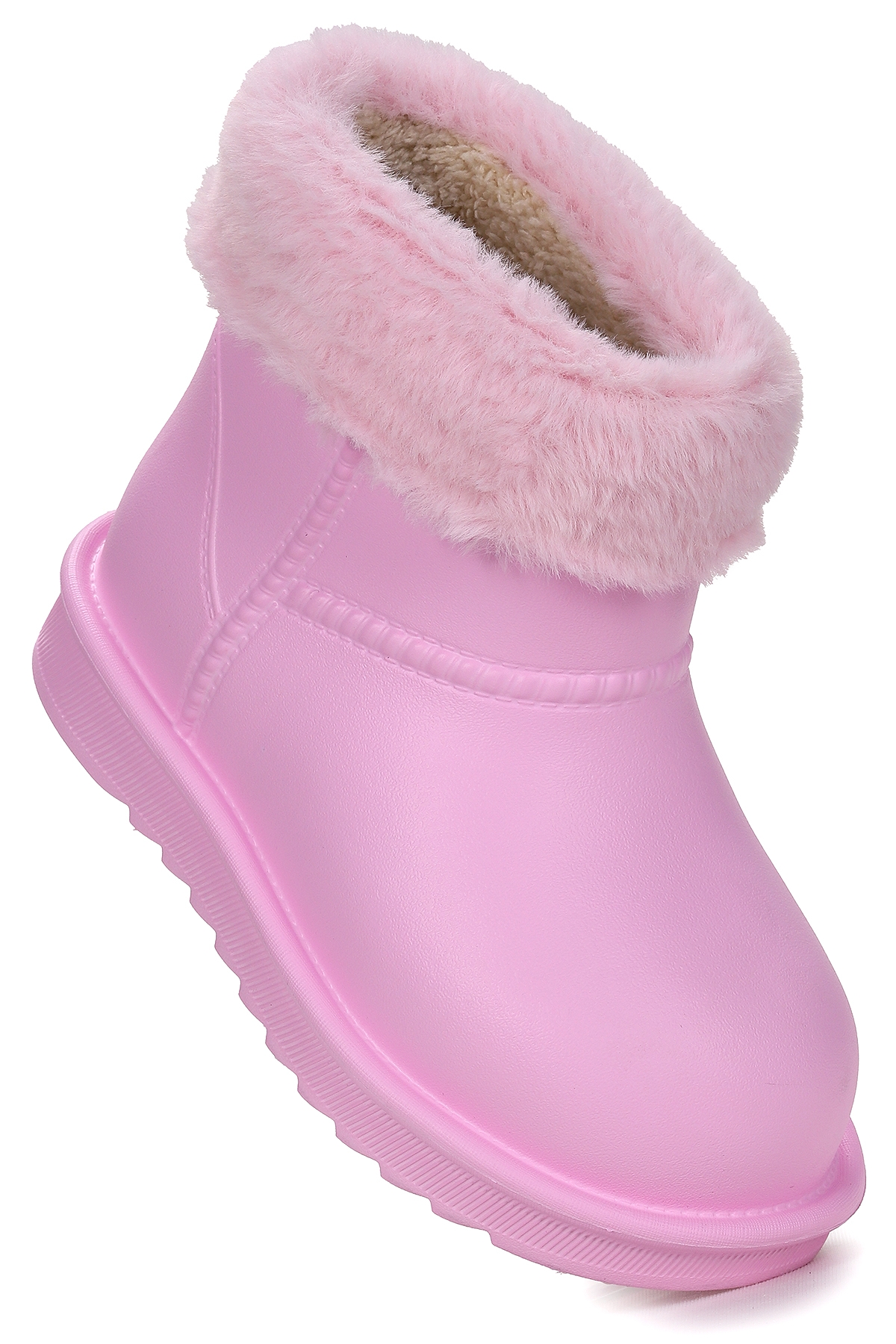 Geta Su Geçirmez İçi Kürklü Kız Çocuk Eva Yağmur Kar Çizme Pembe - Görsel 4