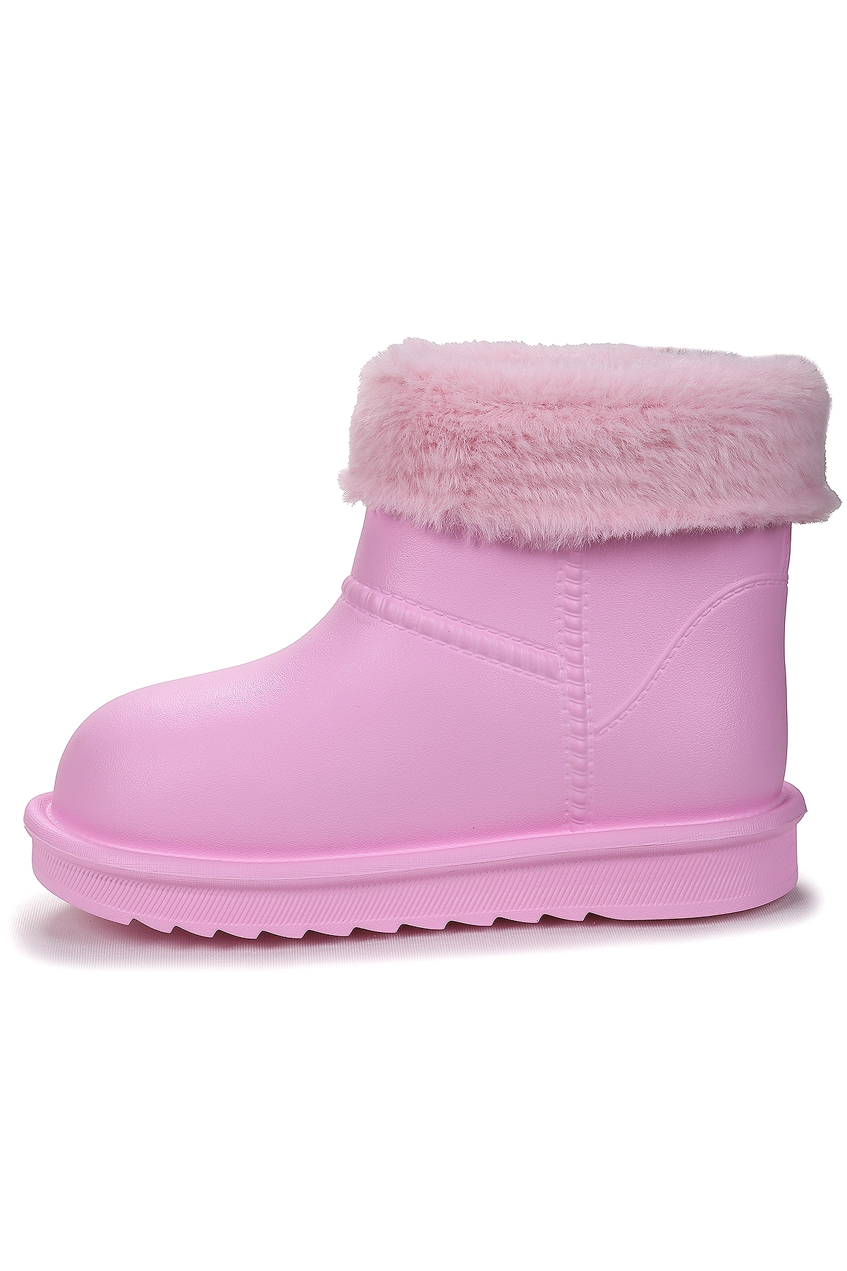 Geta Su Geçirmez İçi Kürklü Kız Çocuk Eva Yağmur Kar Çizme Pembe - Görsel 5