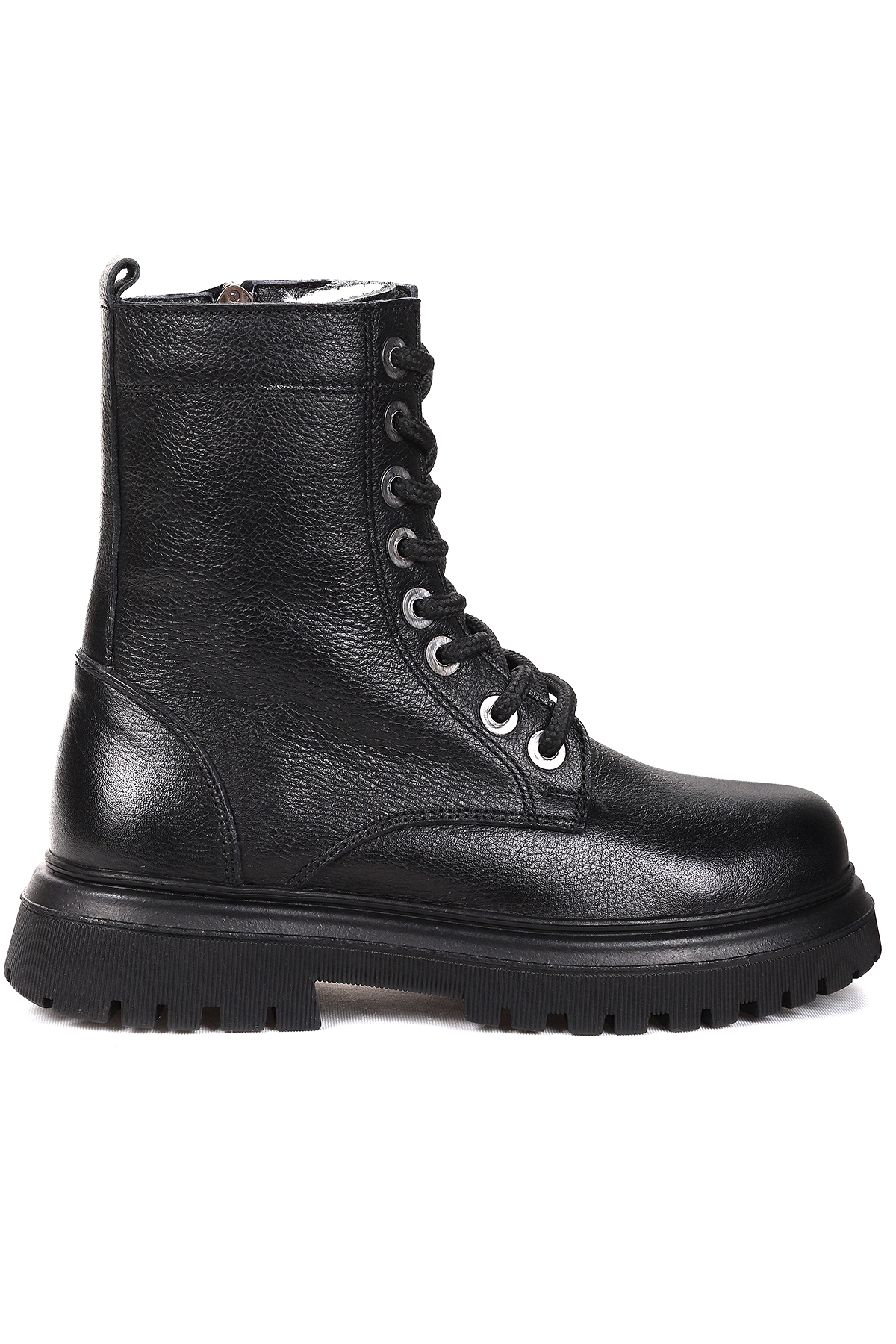 Tife %100 Deri Fermuarlı Erkek Çocuk Bot Ayakkabı Siyah - Görsel 2