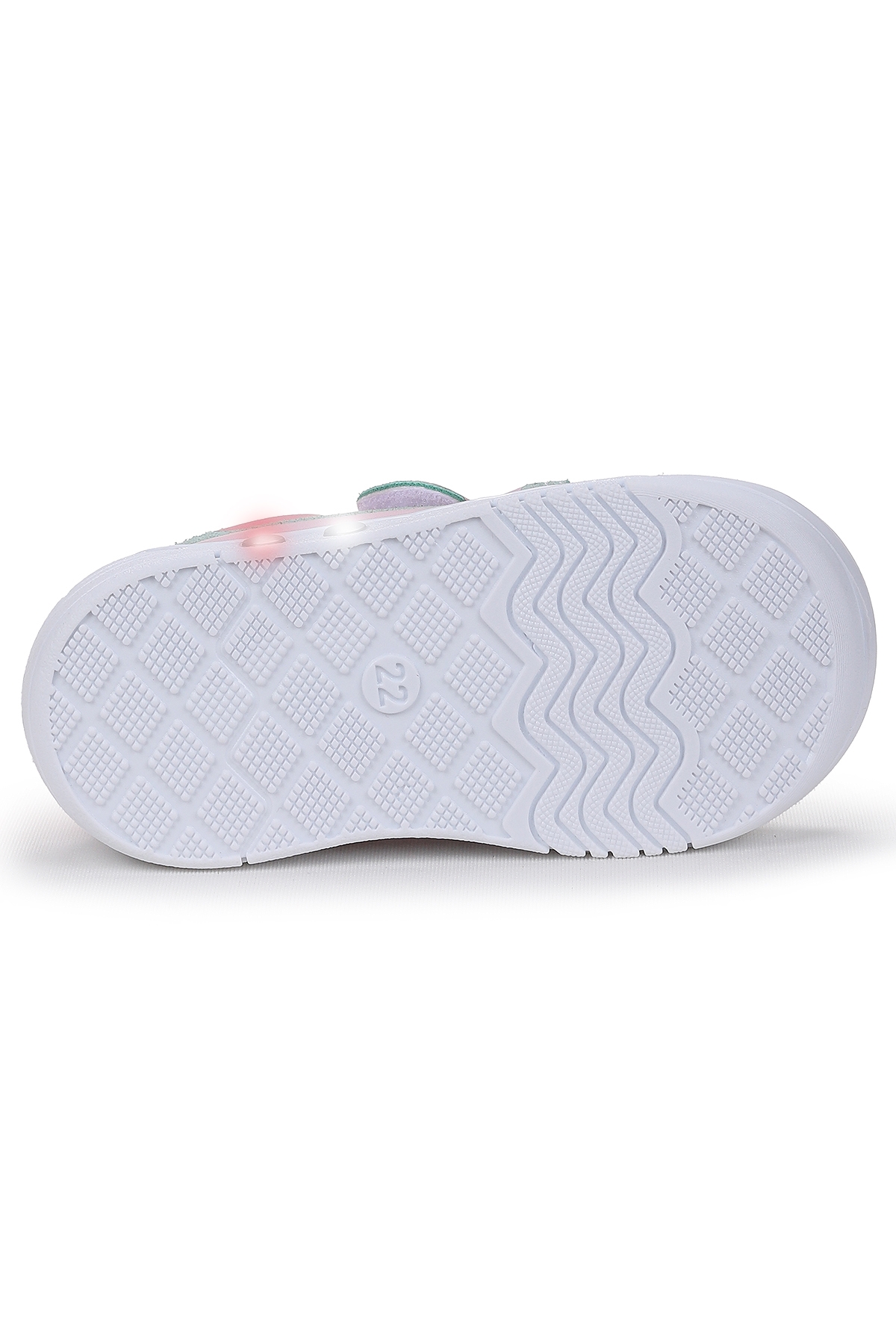 Kugan Cırtlı Işıklı Kız Bebek Yürüyüş Spor Ayakkabı Su Yeşili - Pembe - Görsel 6