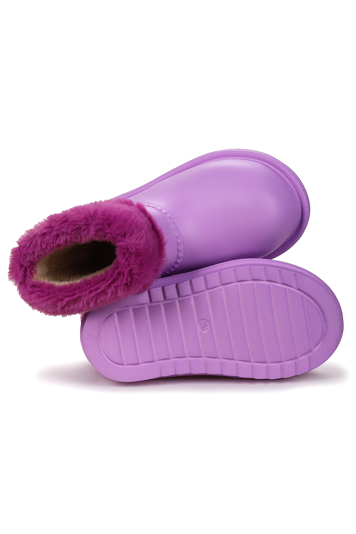 Geta Su Geçirmez İçi Kürklü Kız Çocuk Eva Yağmur Kar Çizme Lila - Görsel 6