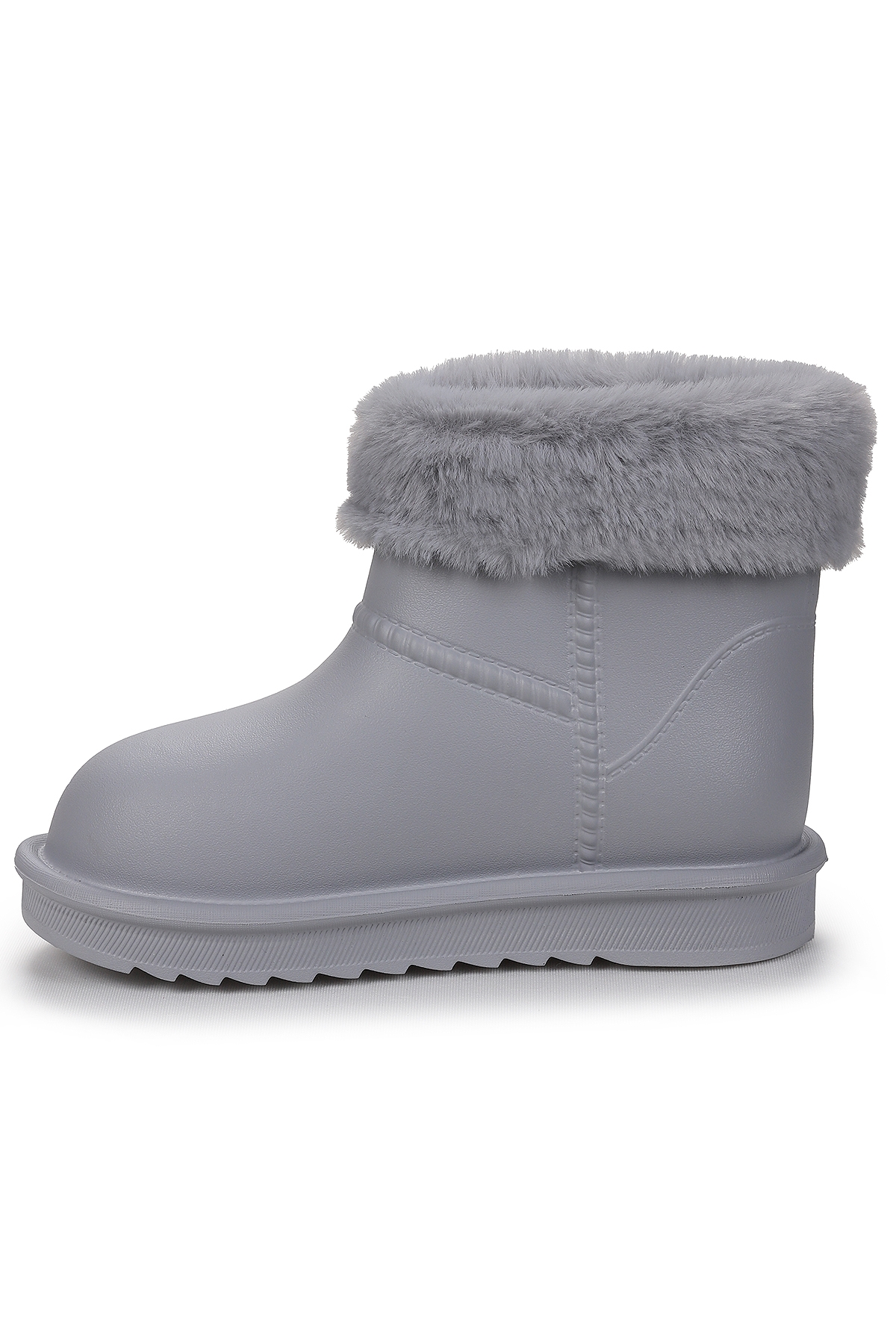 Geta Su Geçirmez İçi Kürklü Kız Çocuk Eva Yağmur Kar Çizme Gri - Görsel 5