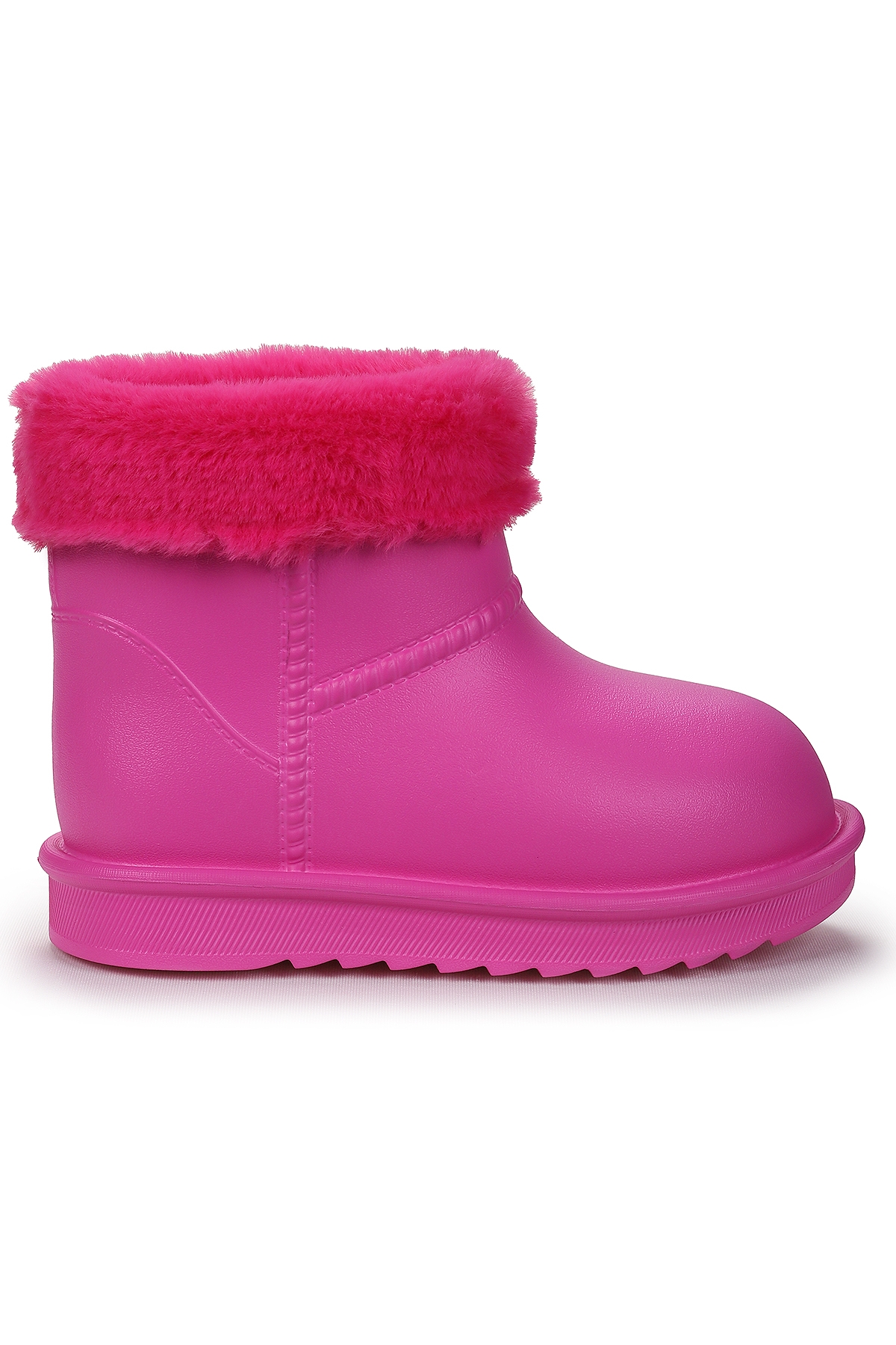 Geta Su Geçirmez İçi Kürklü Kız Çocuk Eva Yağmur Kar Çizme Fuşya - Görsel 2