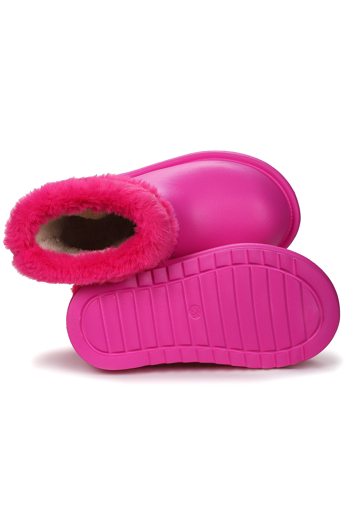 Geta Su Geçirmez İçi Kürklü Kız Çocuk Eva Yağmur Kar Çizme Fuşya - Görsel 6