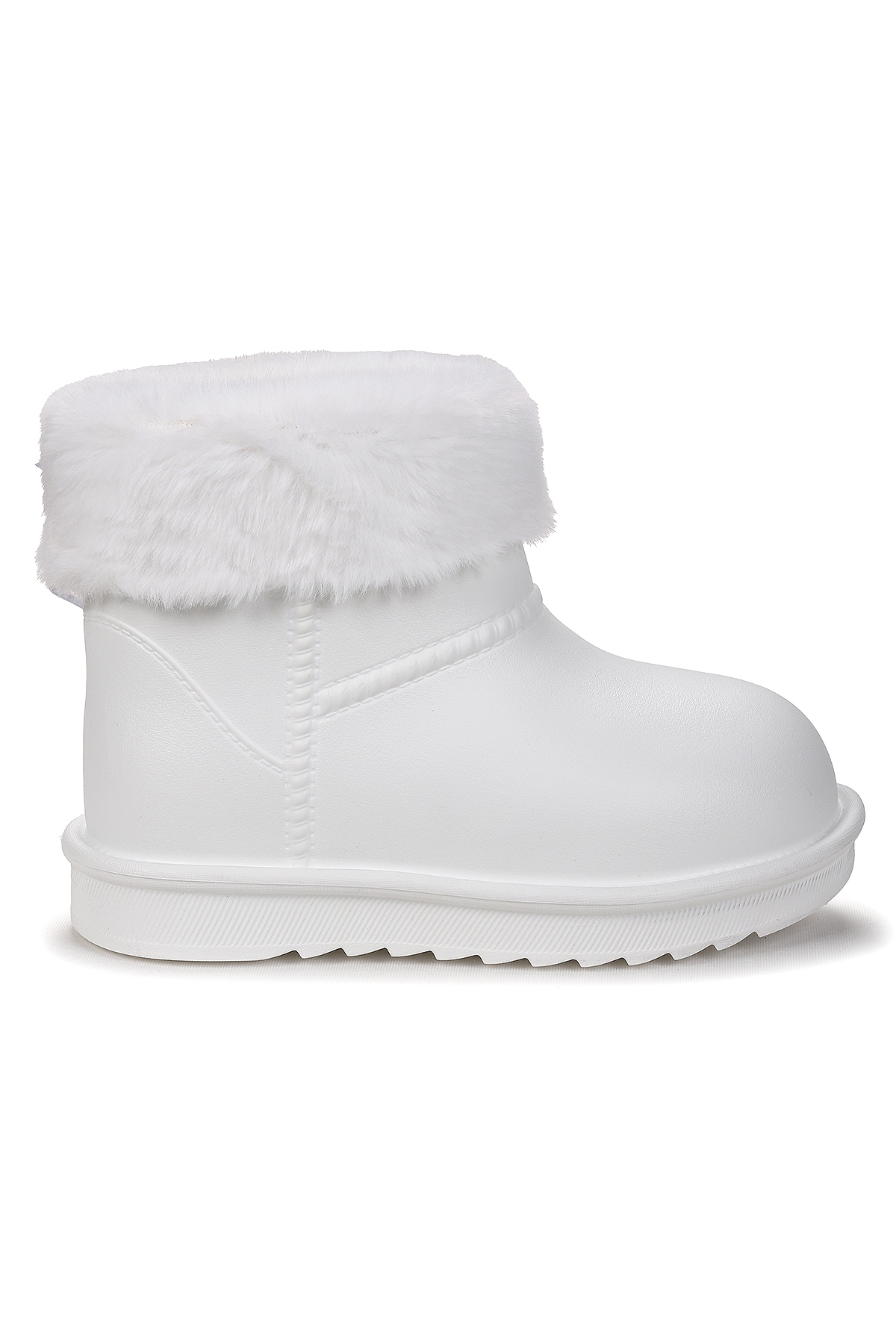 Geta Su Geçirmez İçi Kürklü Kız Çocuk Eva Yağmur Kar Çizme Beyaz - Görsel 2