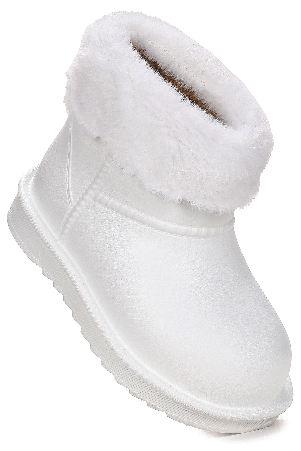 Geta Su Geçirmez İçi Kürklü Kız Çocuk Eva Yağmur Kar Çizme Beyaz - Görsel 4