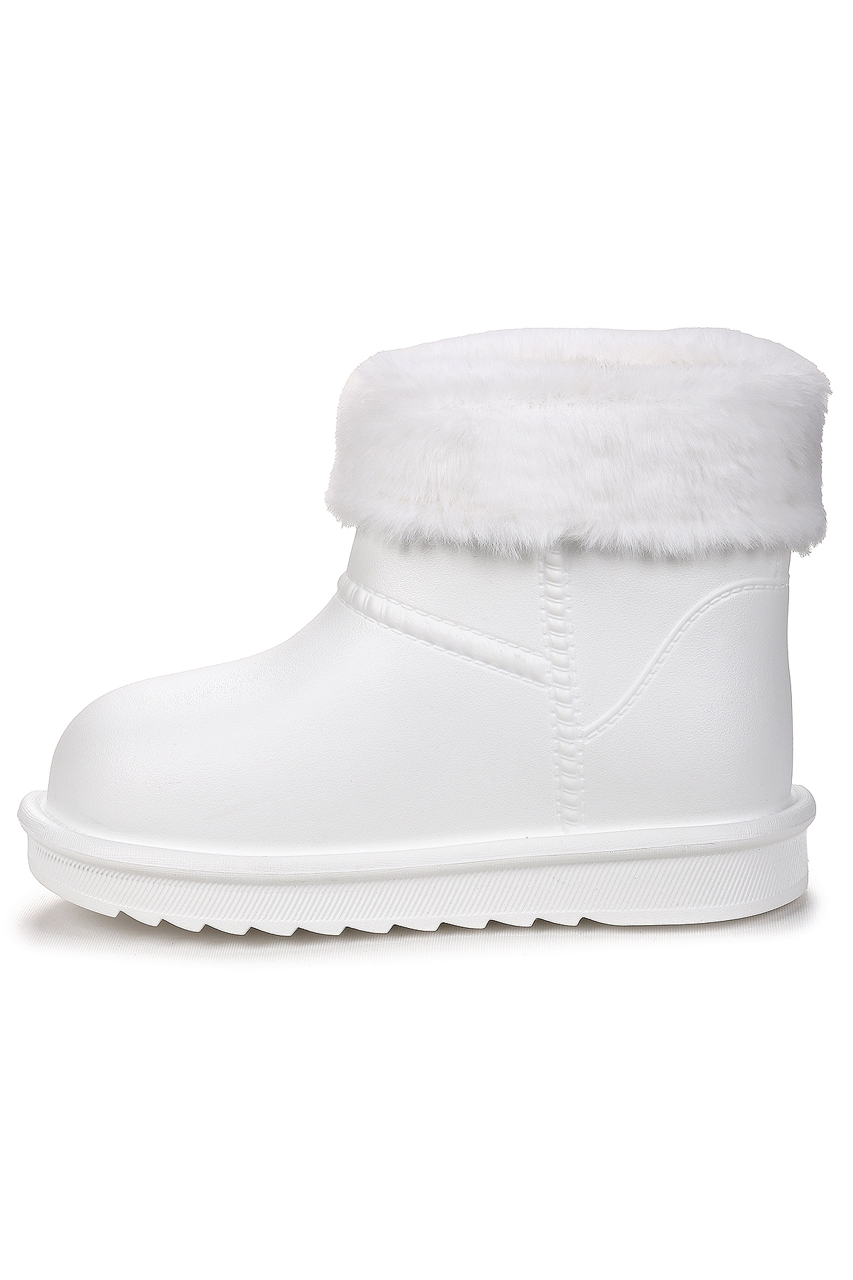 Geta Su Geçirmez İçi Kürklü Kız Çocuk Eva Yağmur Kar Çizme Beyaz - Görsel 5