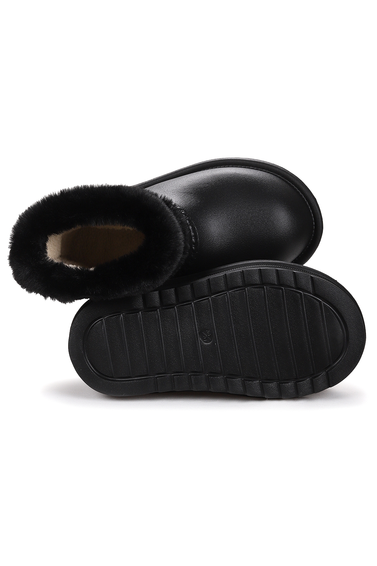 Geta Su Geçirmez İçi Kürklü Kız Çocuk Eva Yağmur Kar Çizme Siyah - Görsel 6