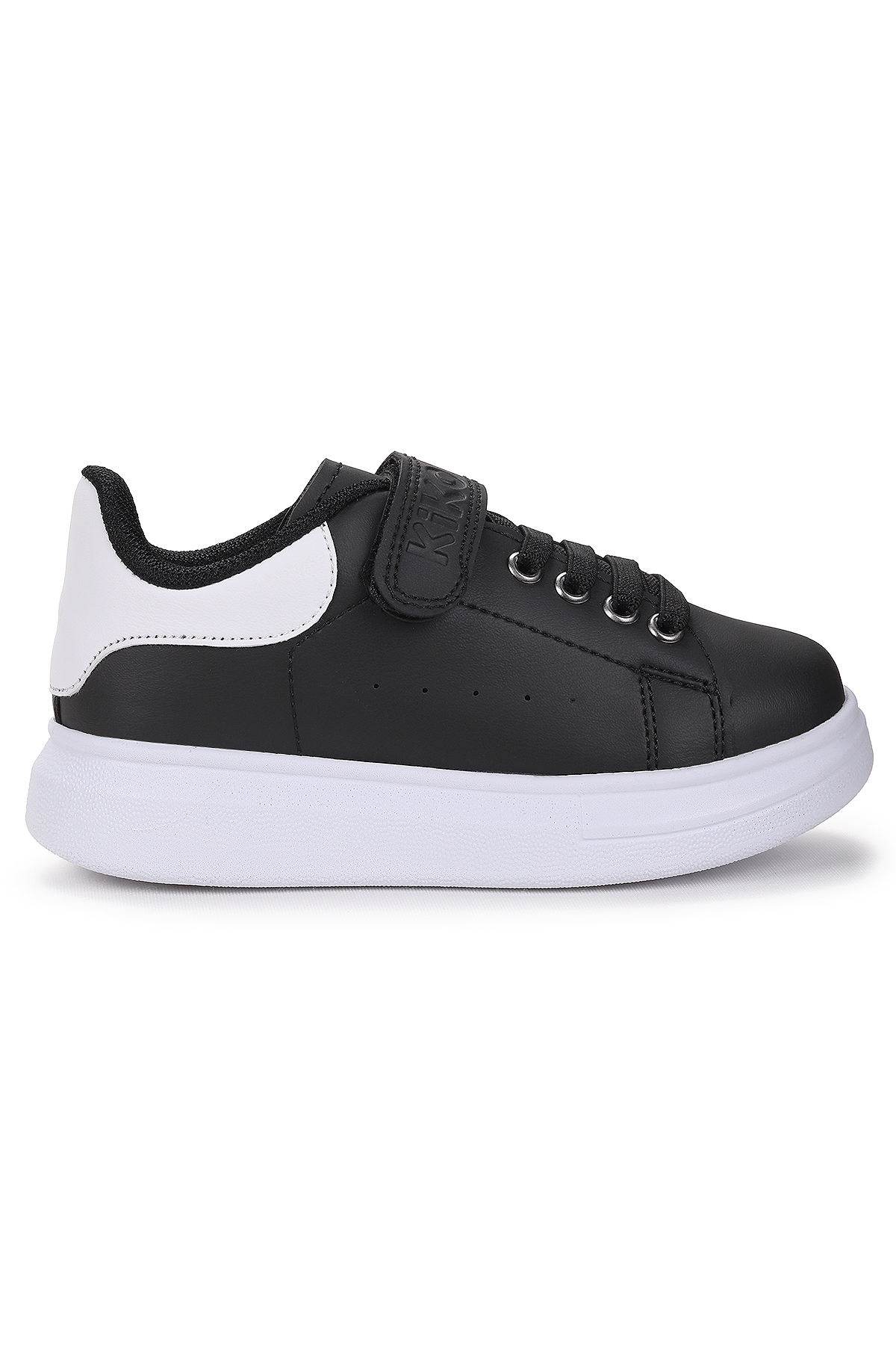 Tinsa Günlük Cırtlı Kız Çocuk Spor Ayakkabı Siyah - Beyaz - Görsel 2