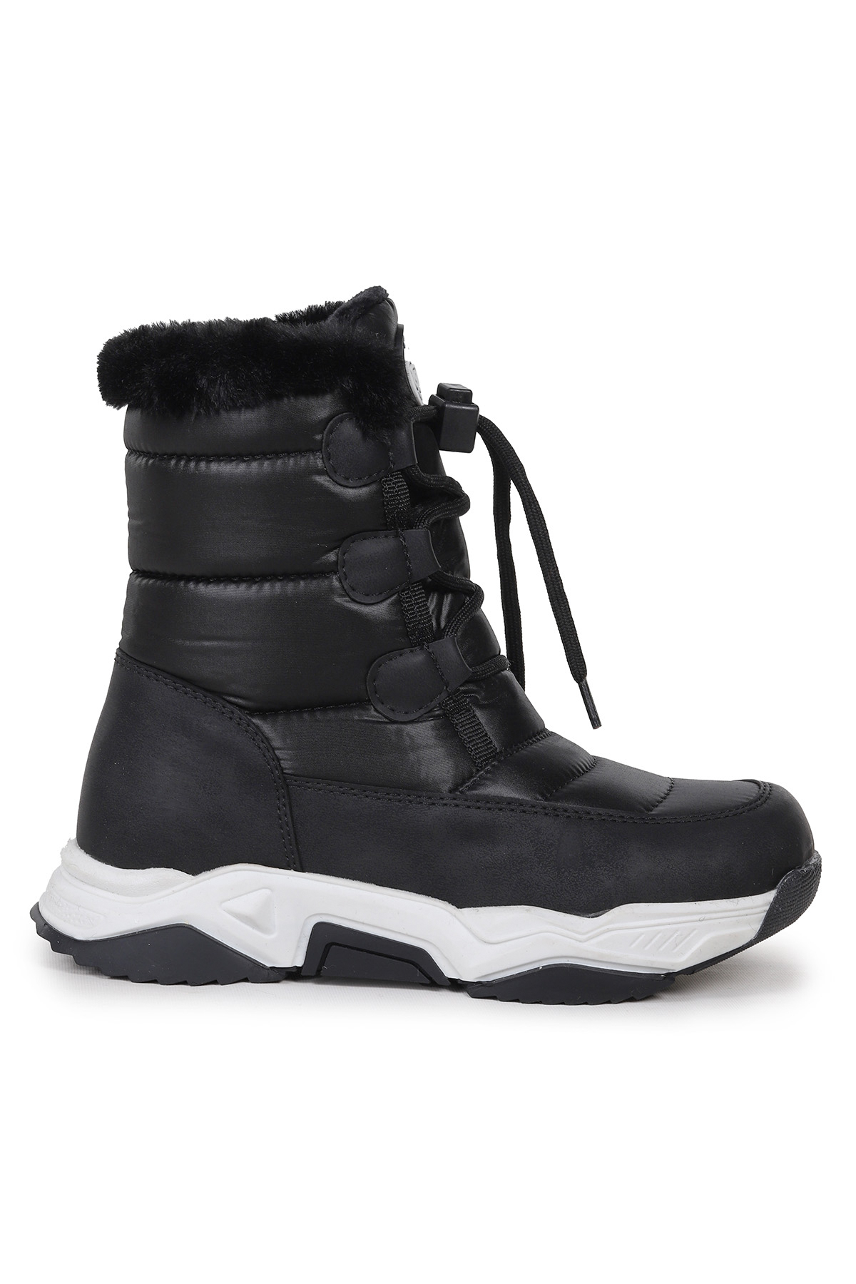Alison Bağcıklı Kız Çocuk Kar Botu Siyah - Görsel 5