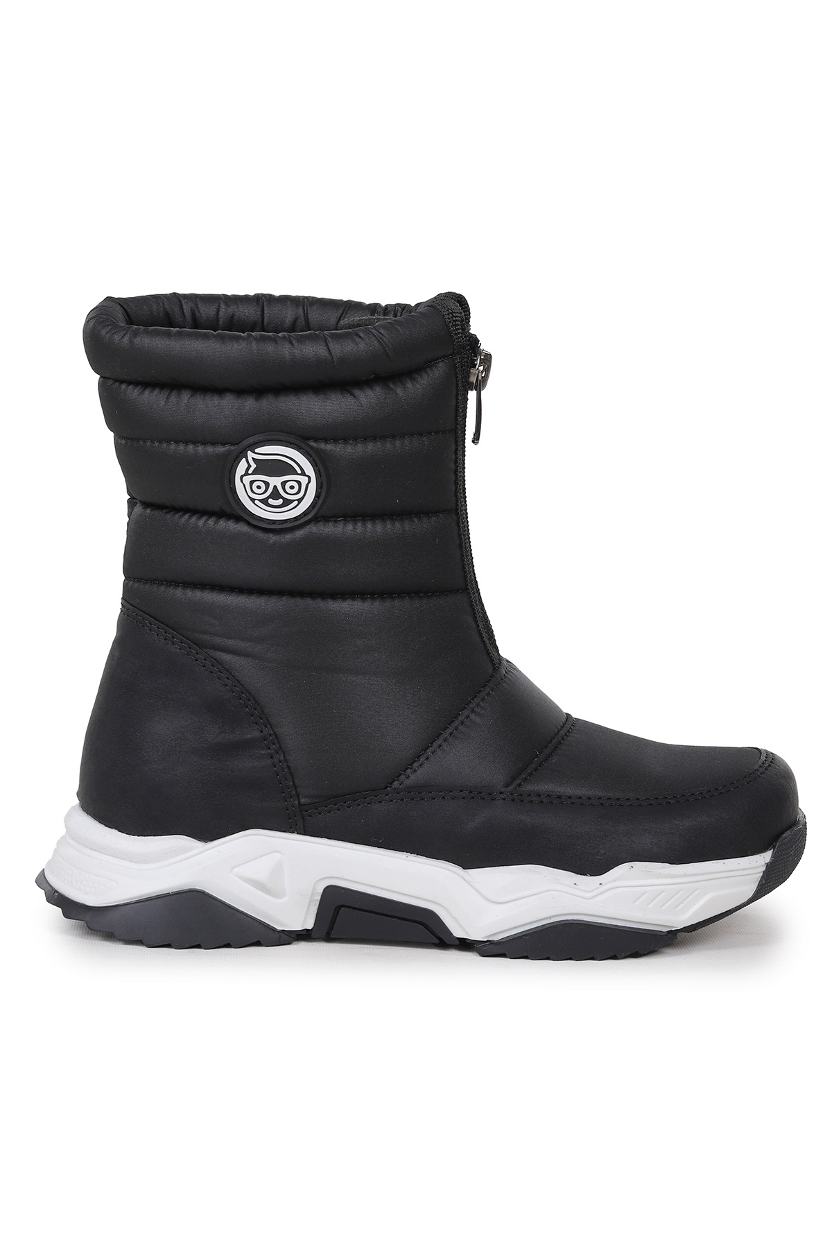Sumo Fermuarlı Kız Çocuk Kar Botu Siyah - Beyaz - Görsel 5