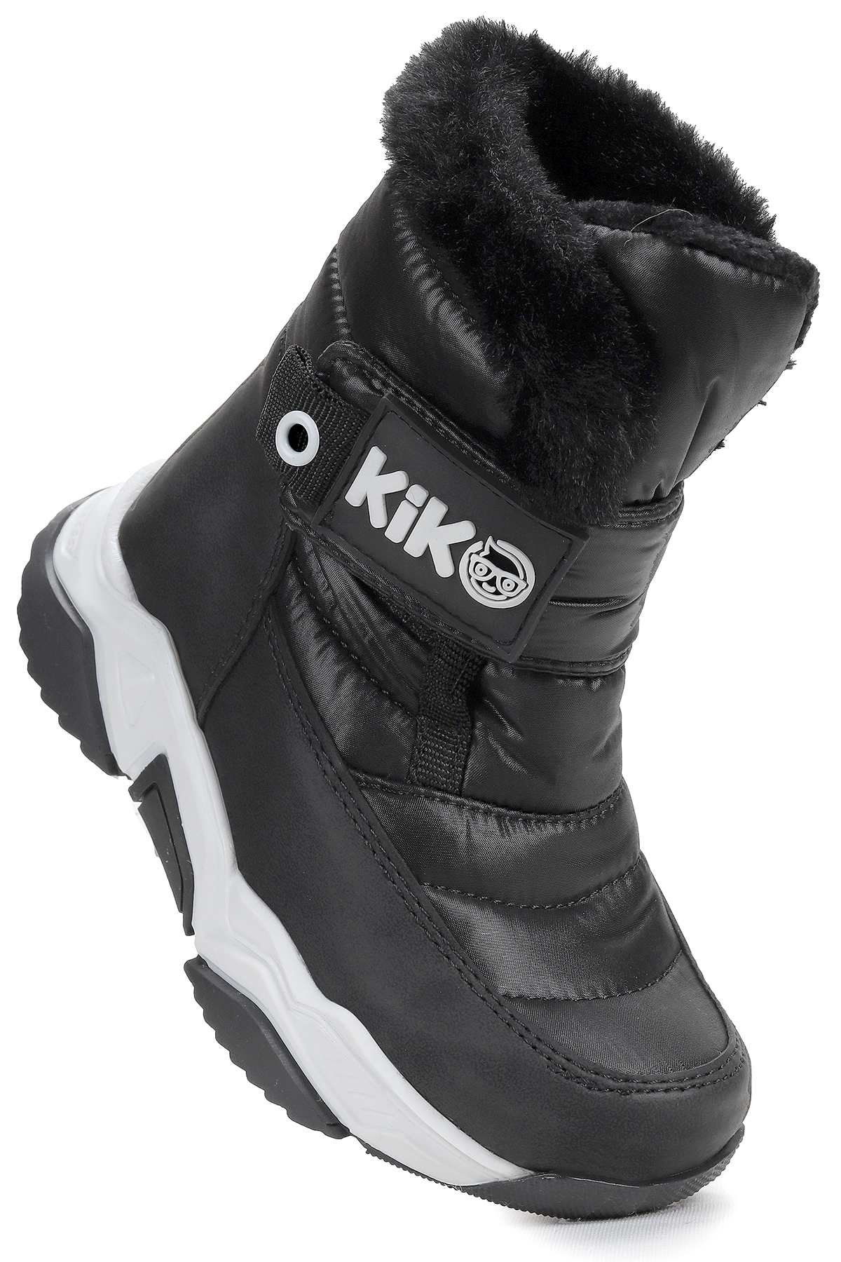 Magic Cırtlı Kız Çocuk Kar Botu Siyah - Beyaz - Görsel 4