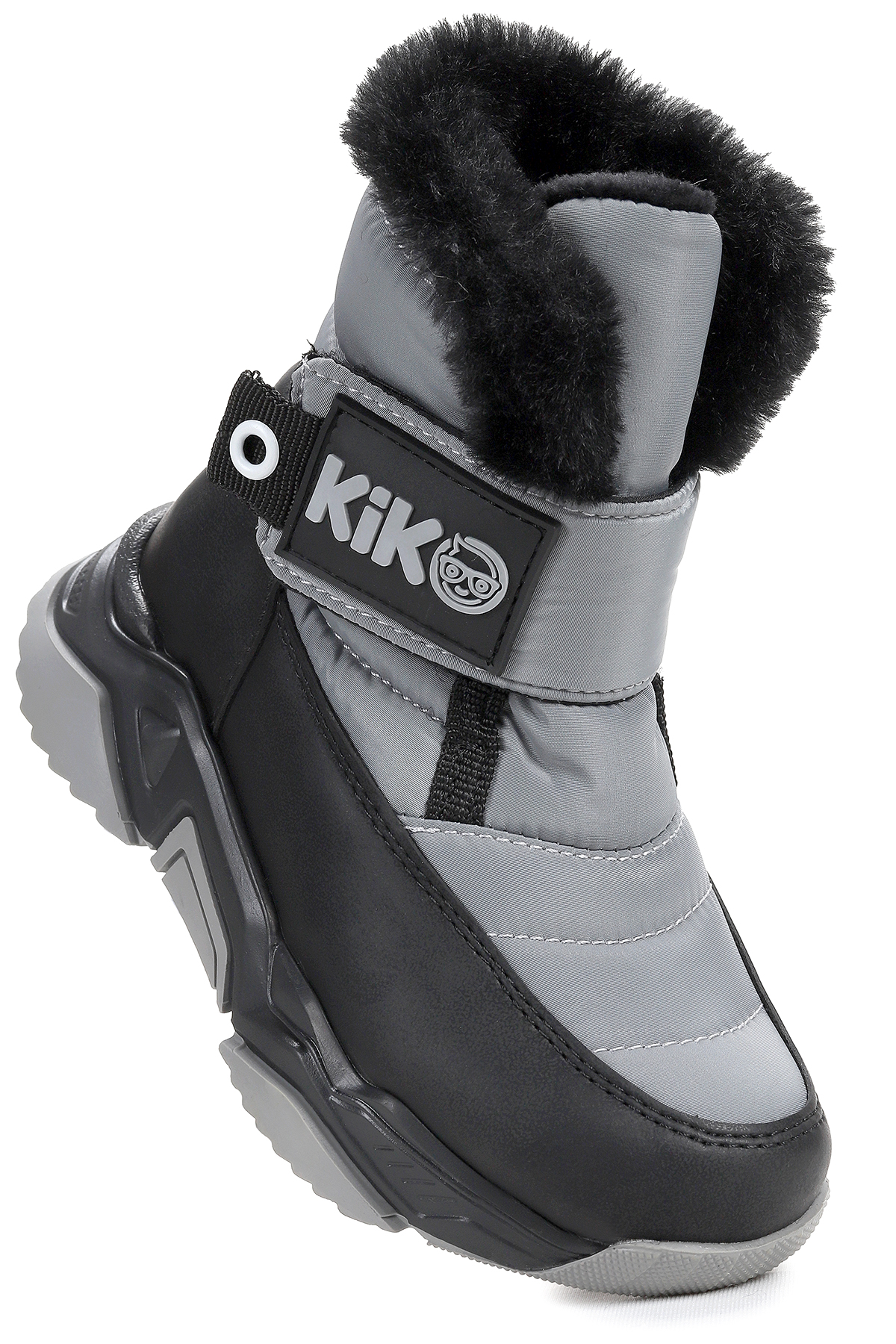 Magic Cırtlı Kız Çocuk Kar Botu Füme - Siyah - Görsel 4