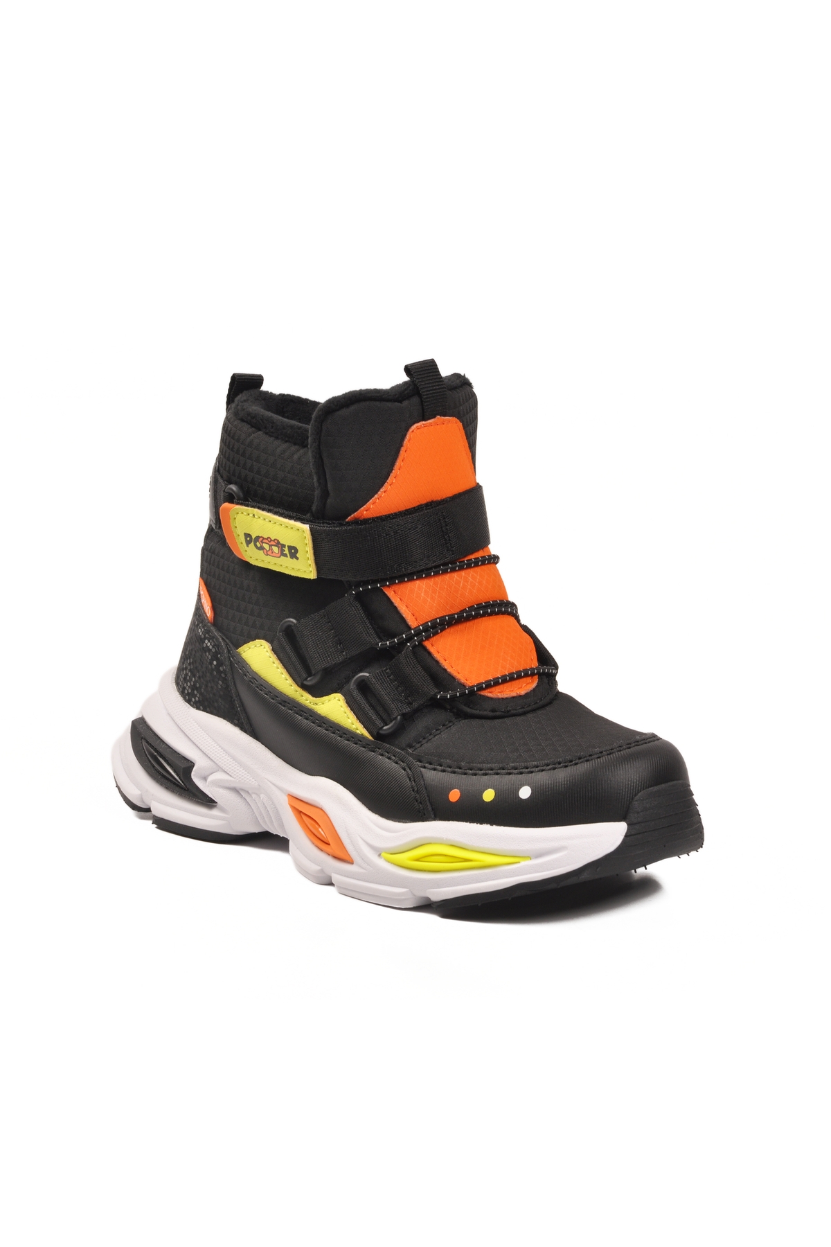 Siyah Cırtlı İçi Polarlı Erkek Çocuk Sneaker Bot - Görsel 4