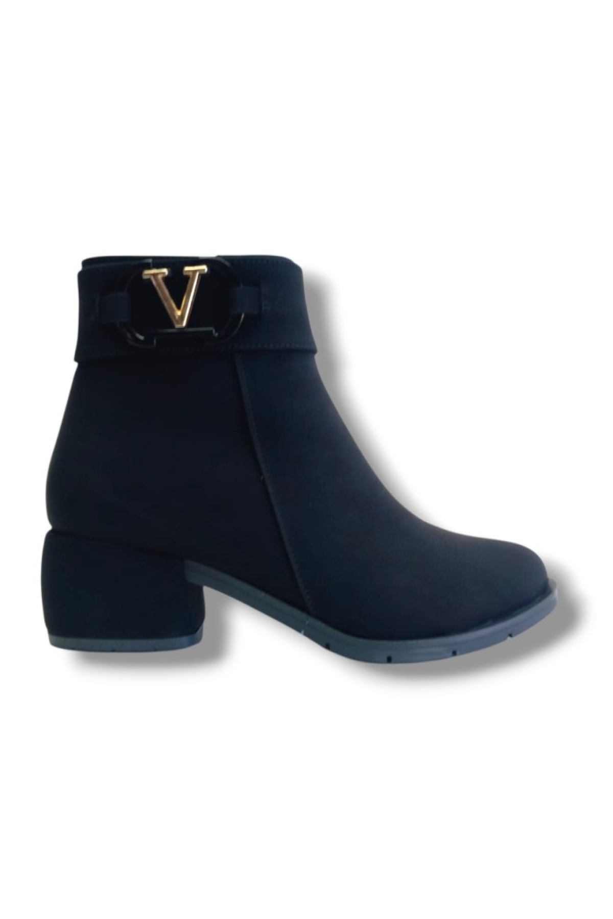 550-26 Yağlı Deri Anatomik V Toka Kalın Topuk Kadın Bot - Görsel 3